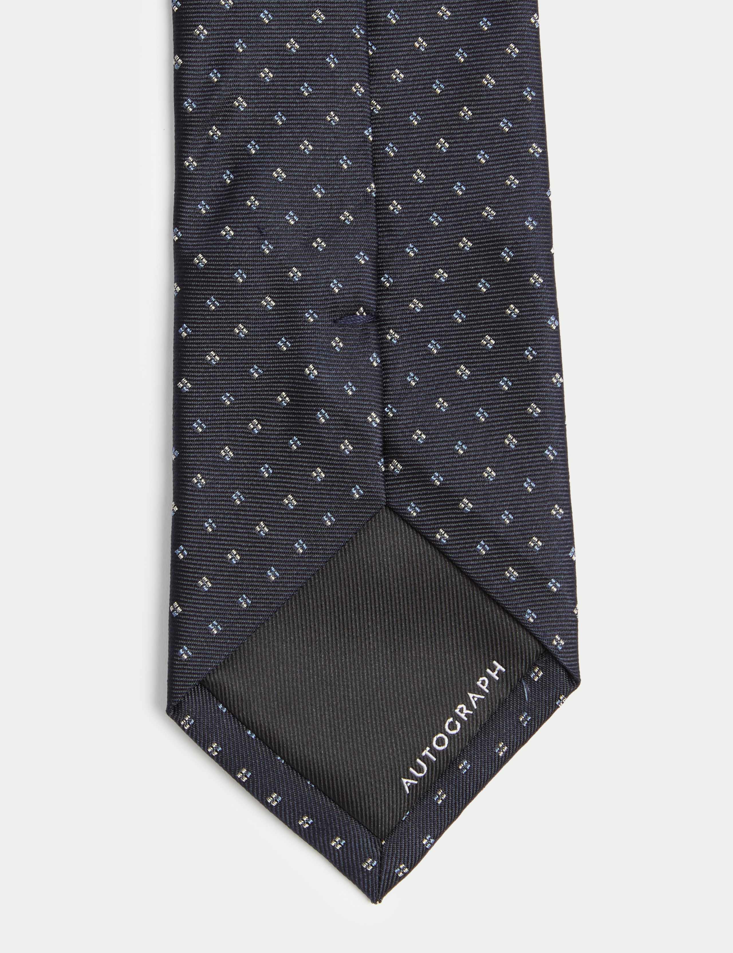 Slim Geometric Pure Silk Tie 2 of 2