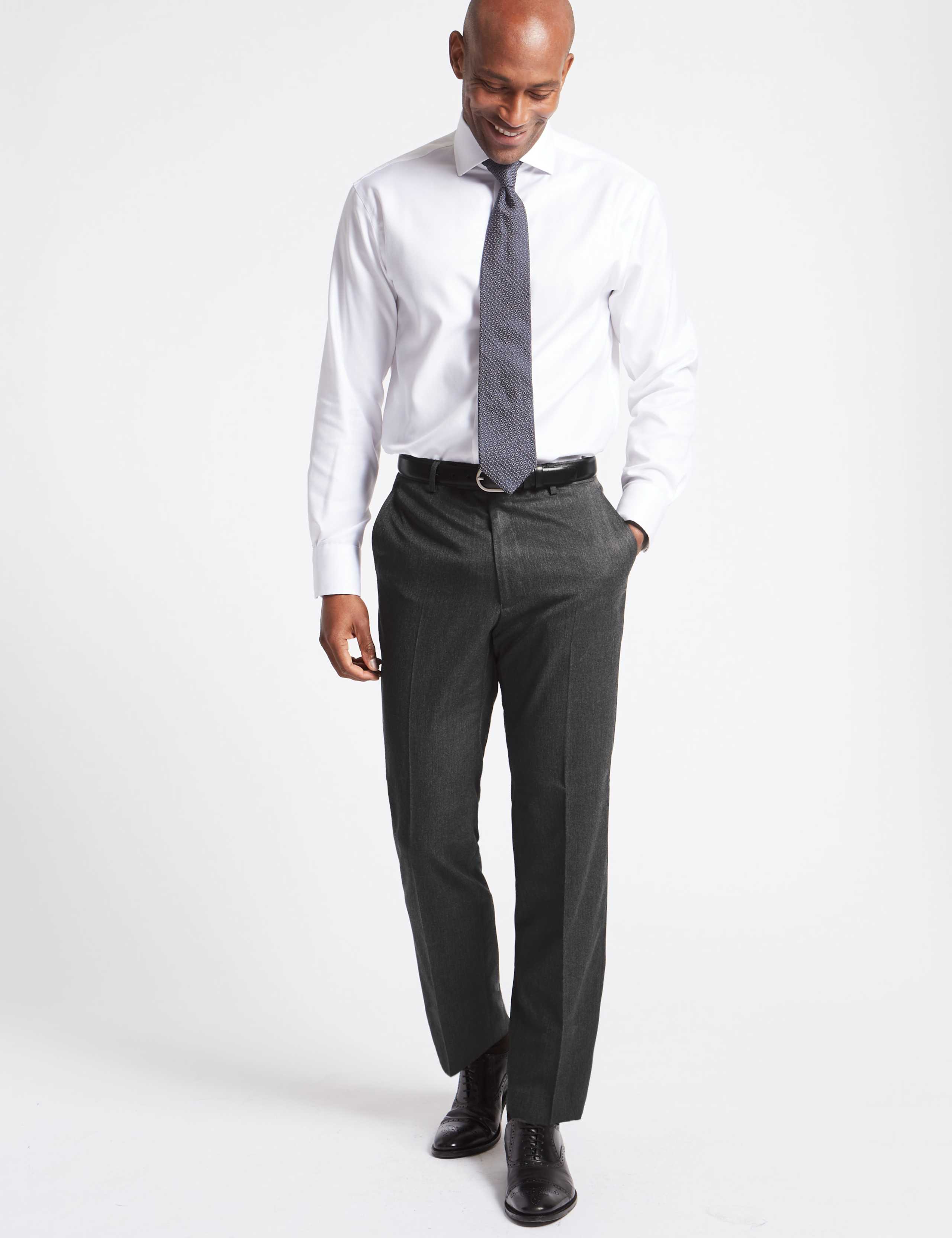 Big & Tall Grey Regular Fit Trousers 3 of 5