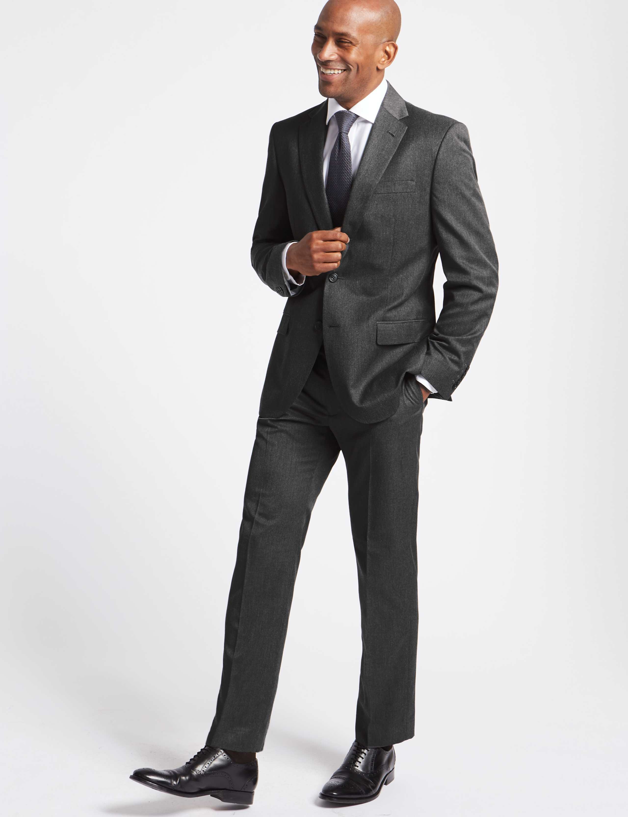 Big & Tall Grey Regular Fit Trousers 5 of 5