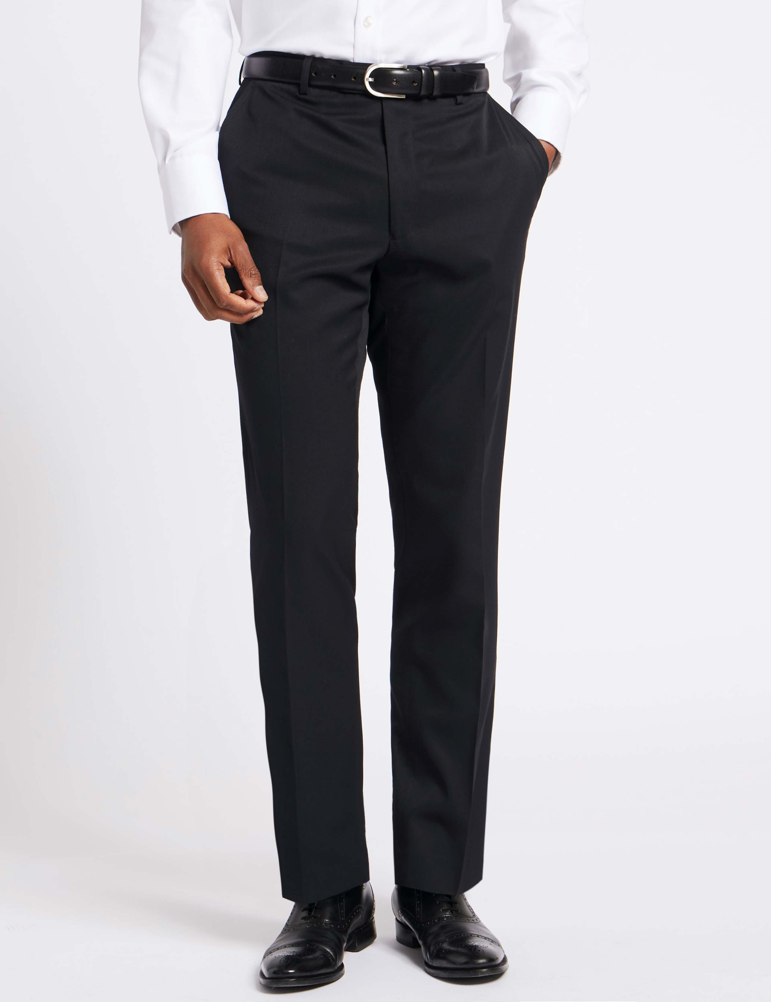 Navy Tailored Fit Trousers 1 of 5