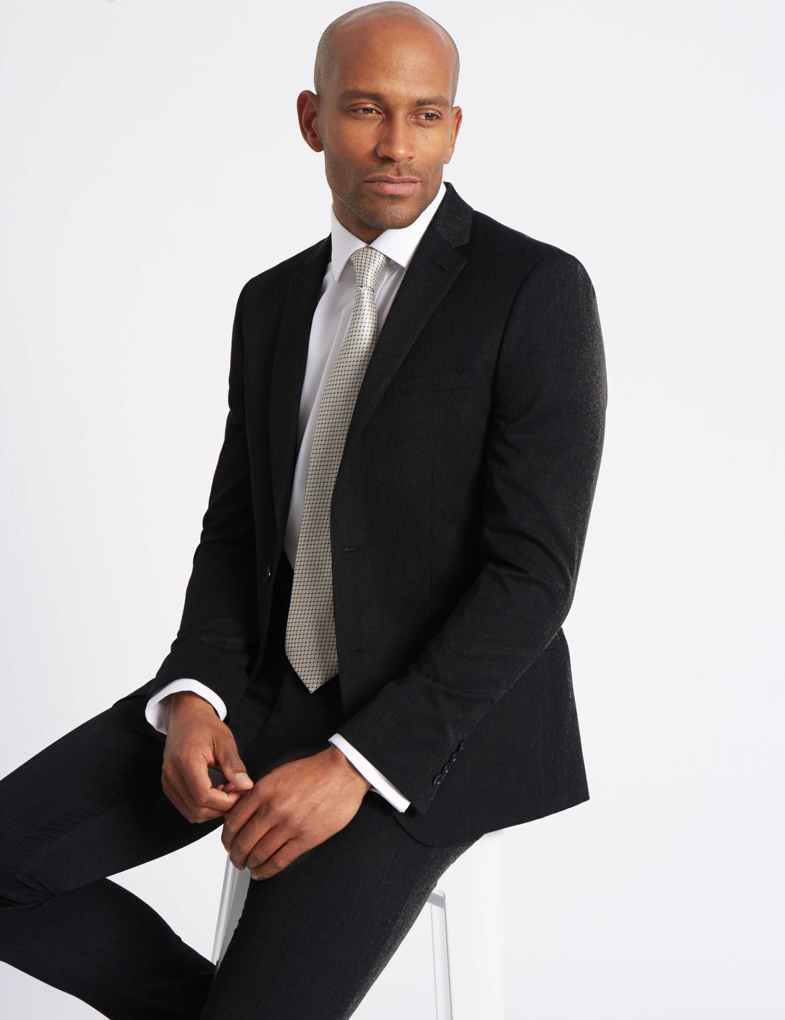 Charcoal Modern Slim Fit Jacket 3 of 8
