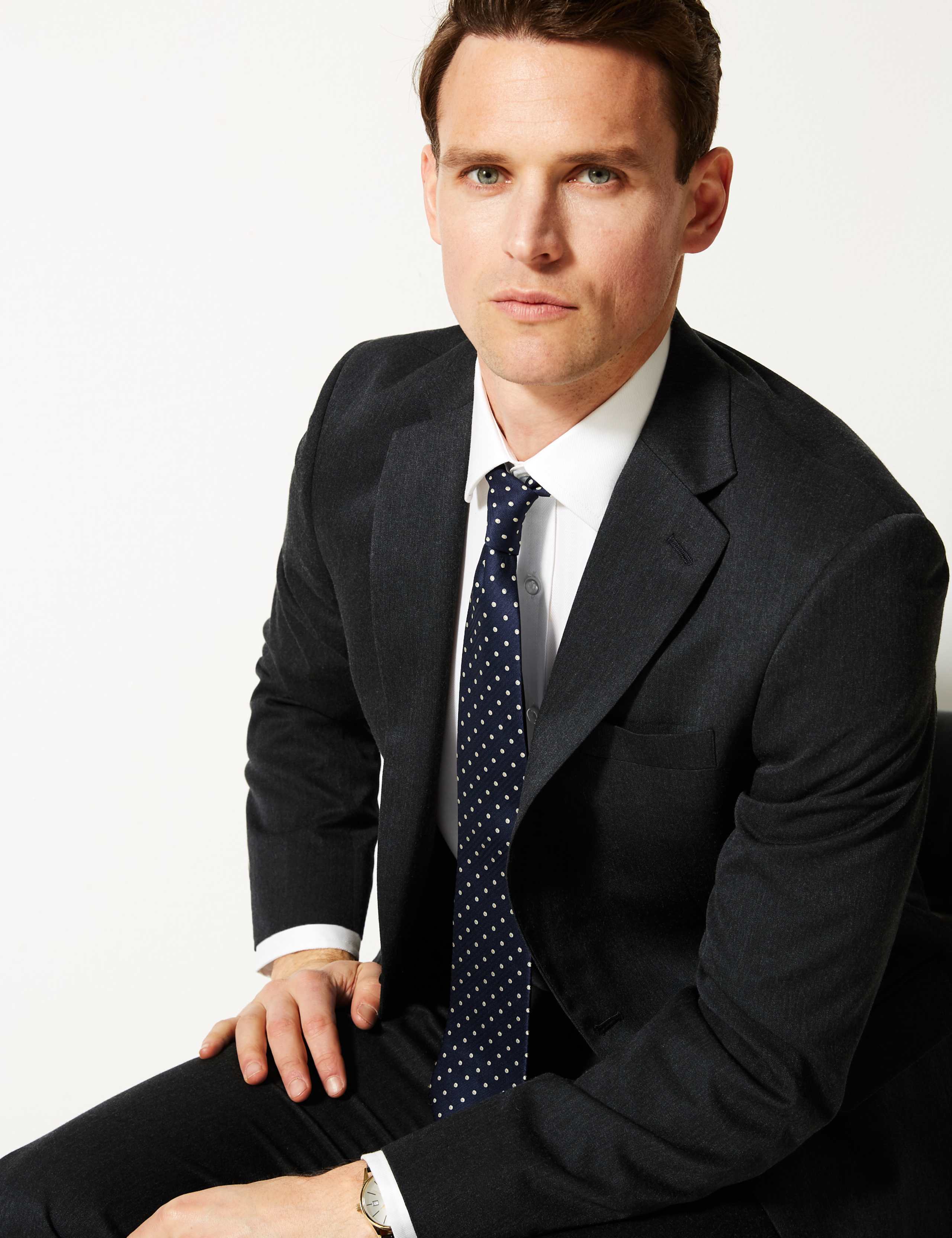 Charcoal Regular Fit Suit Jacket 1 of 8