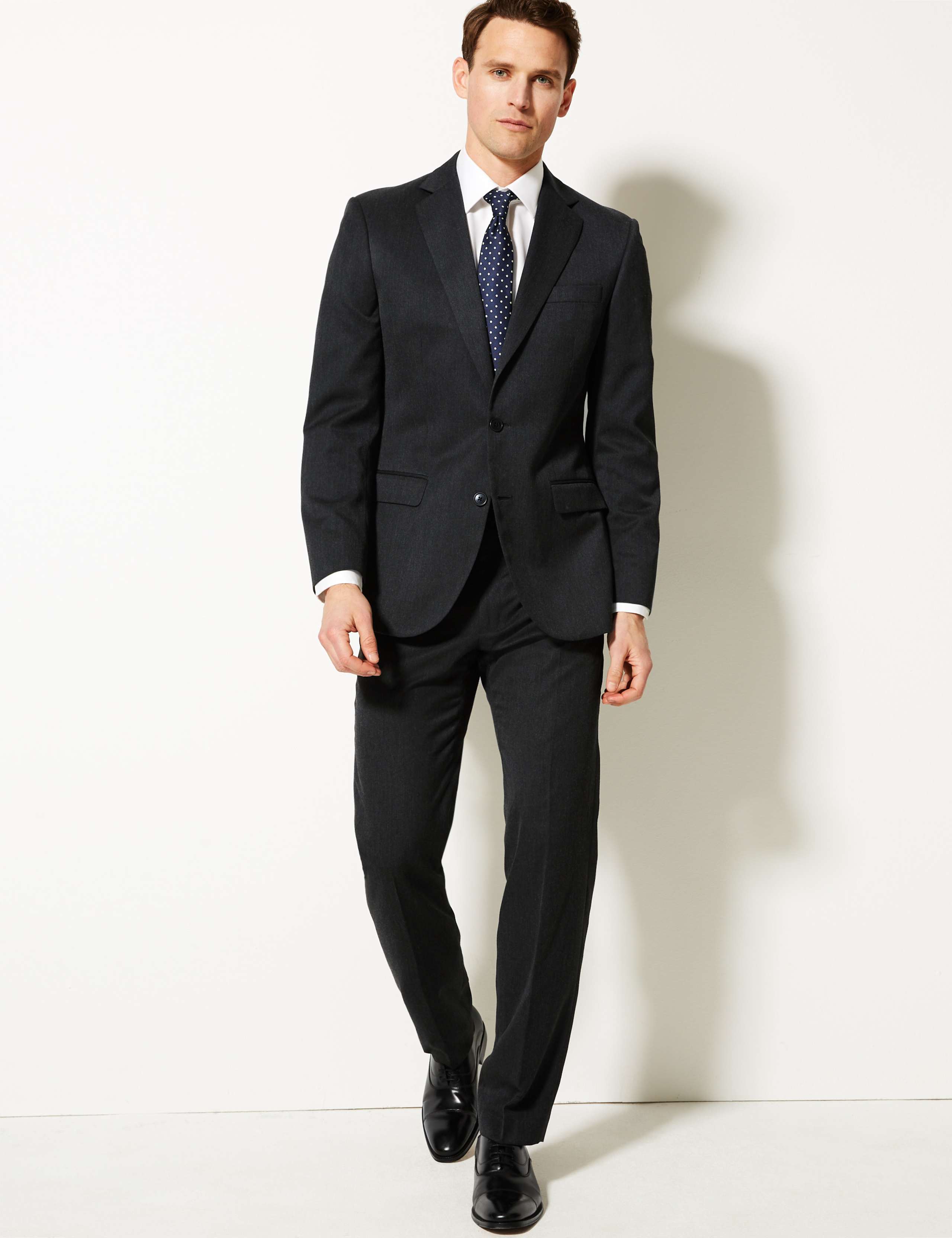 Charcoal Regular Fit Suit Jacket 3 of 8
