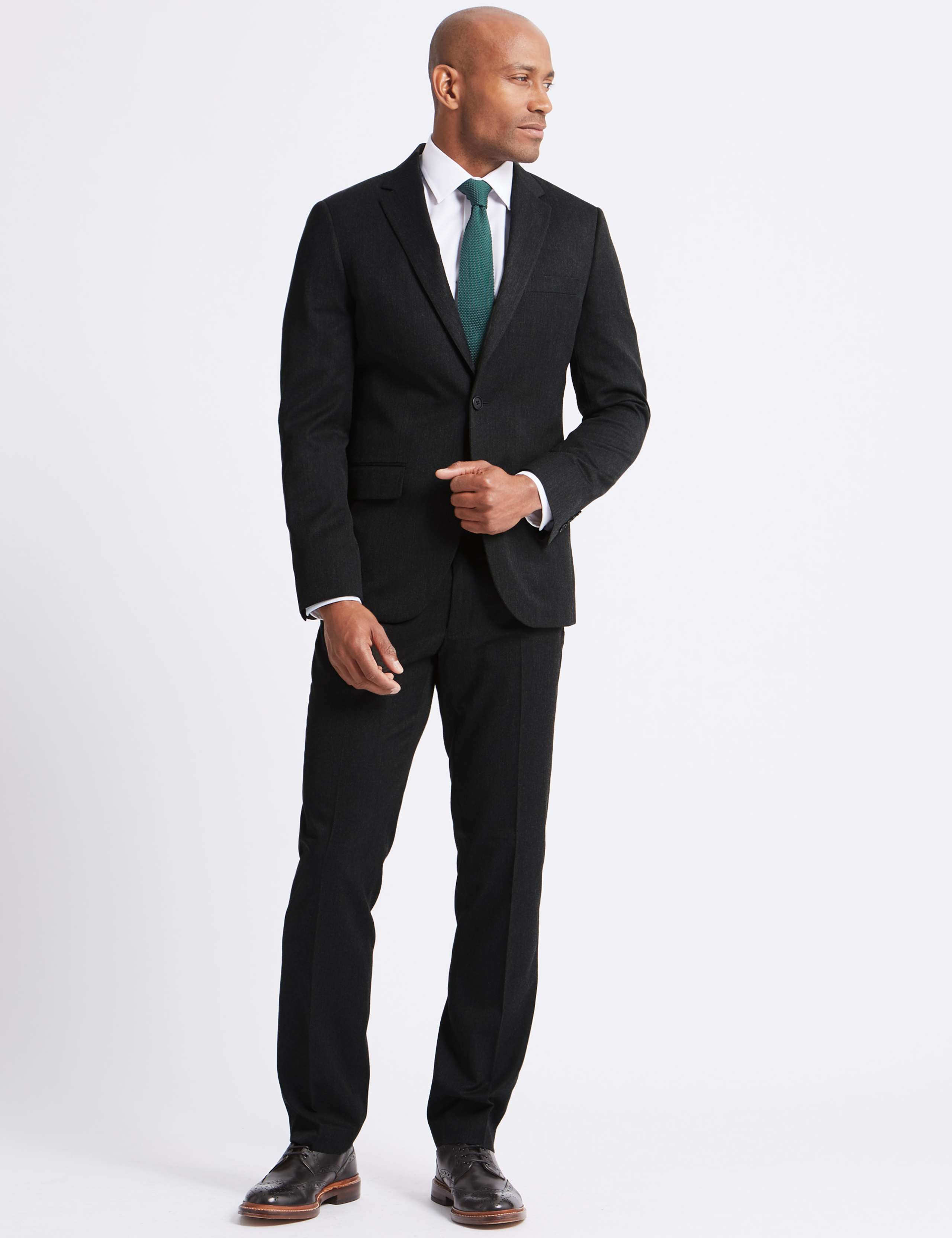 Charcoal Tailored Fit Trousers 5 of 5