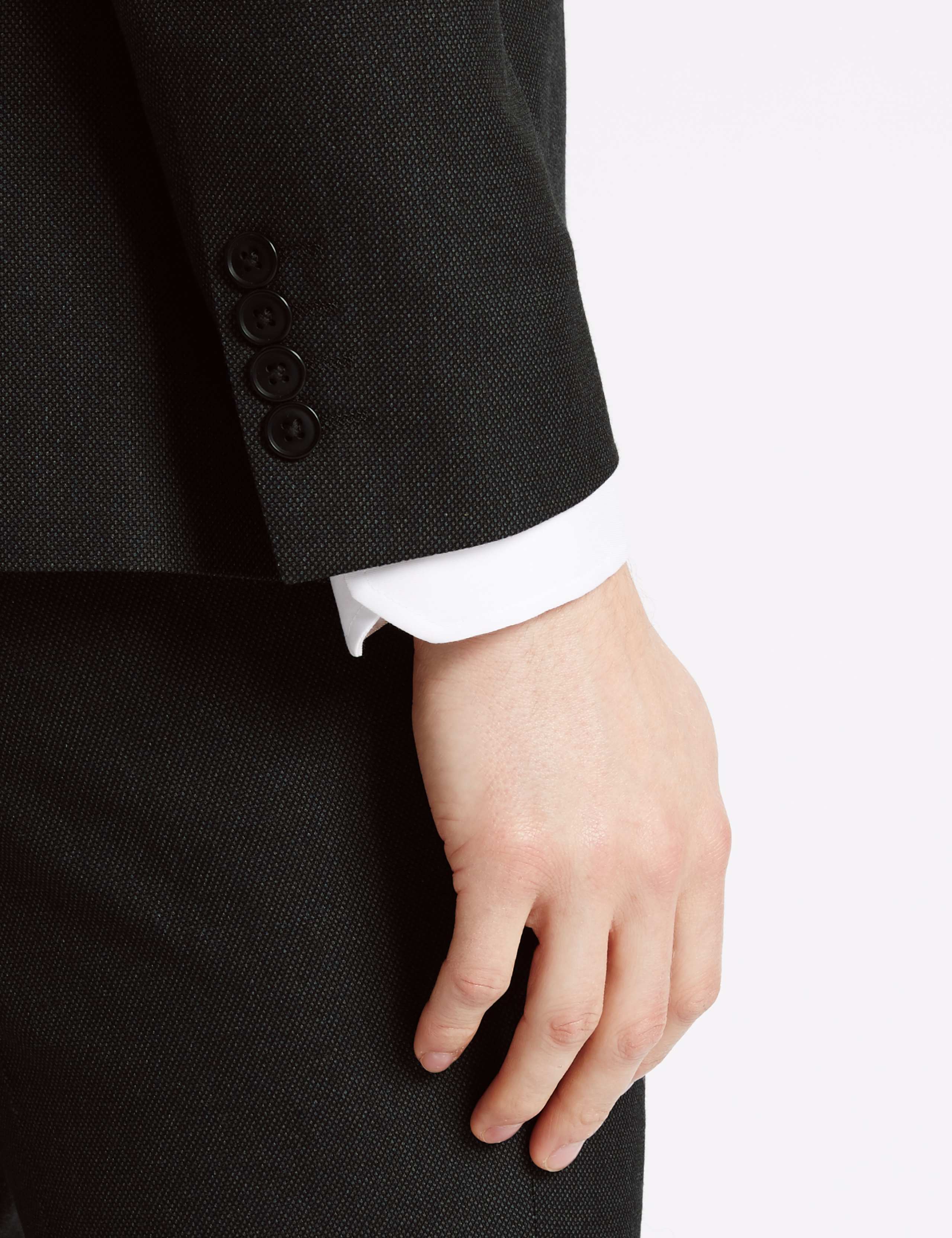 Charcoal Textured Slim Fit Suit Jacket 6 of 6