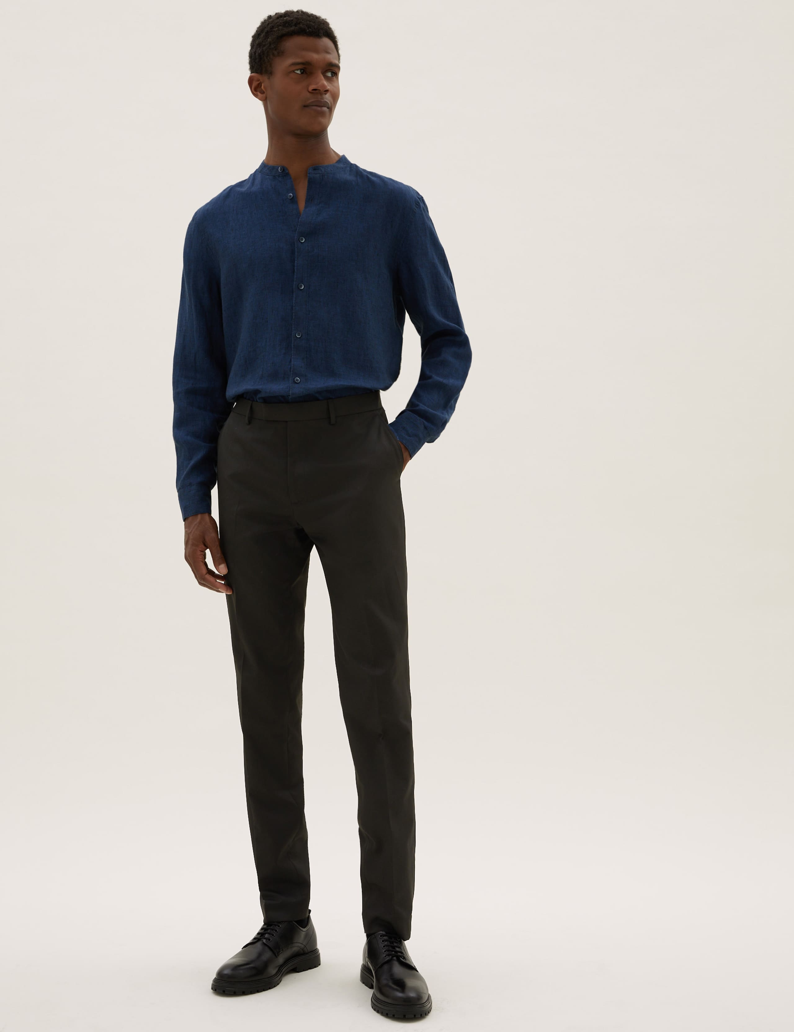 Black Skinny Fit Suit Trousers 1 of 6