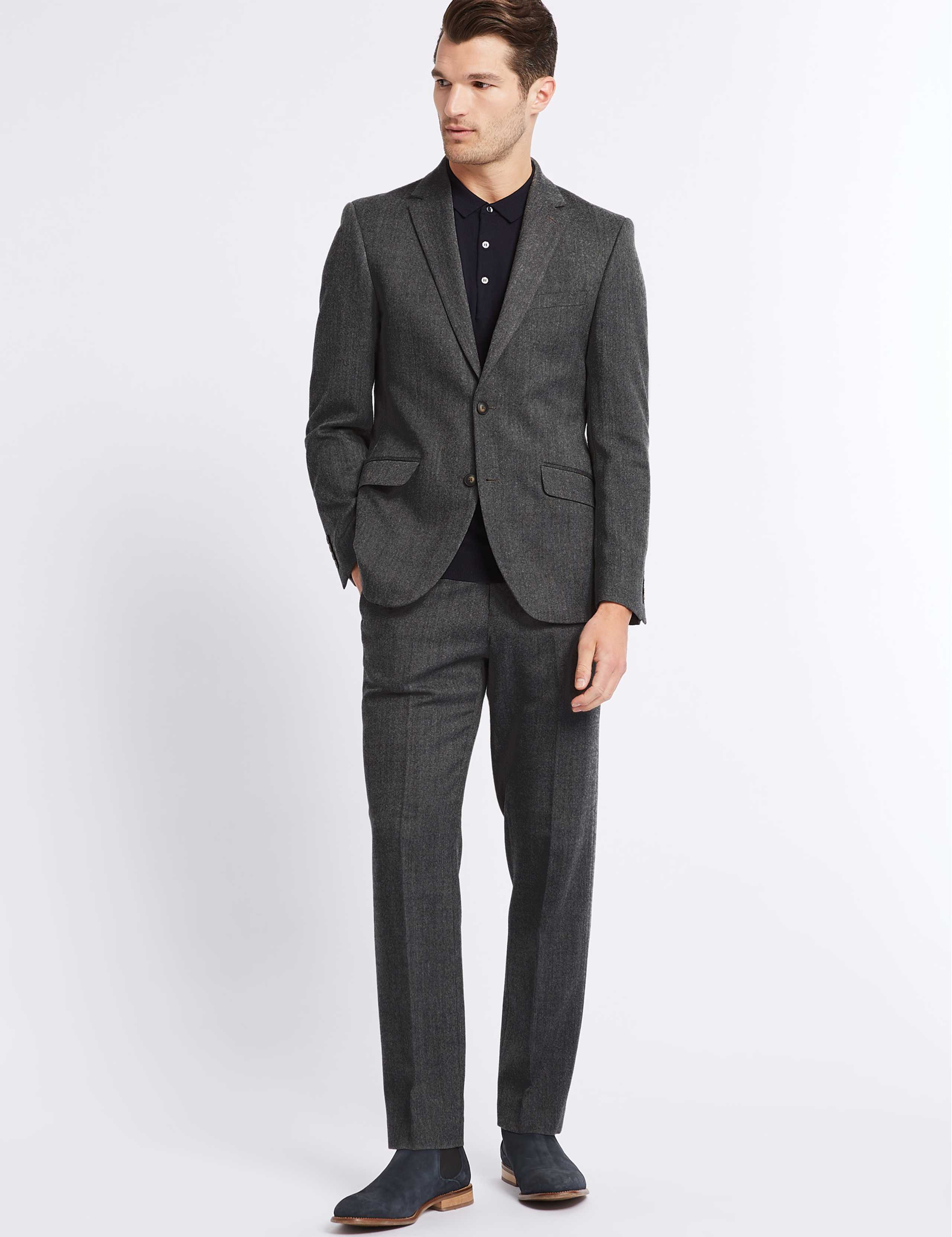 Big & Tall Grey Tailored Fit Jacket 1 of 9
