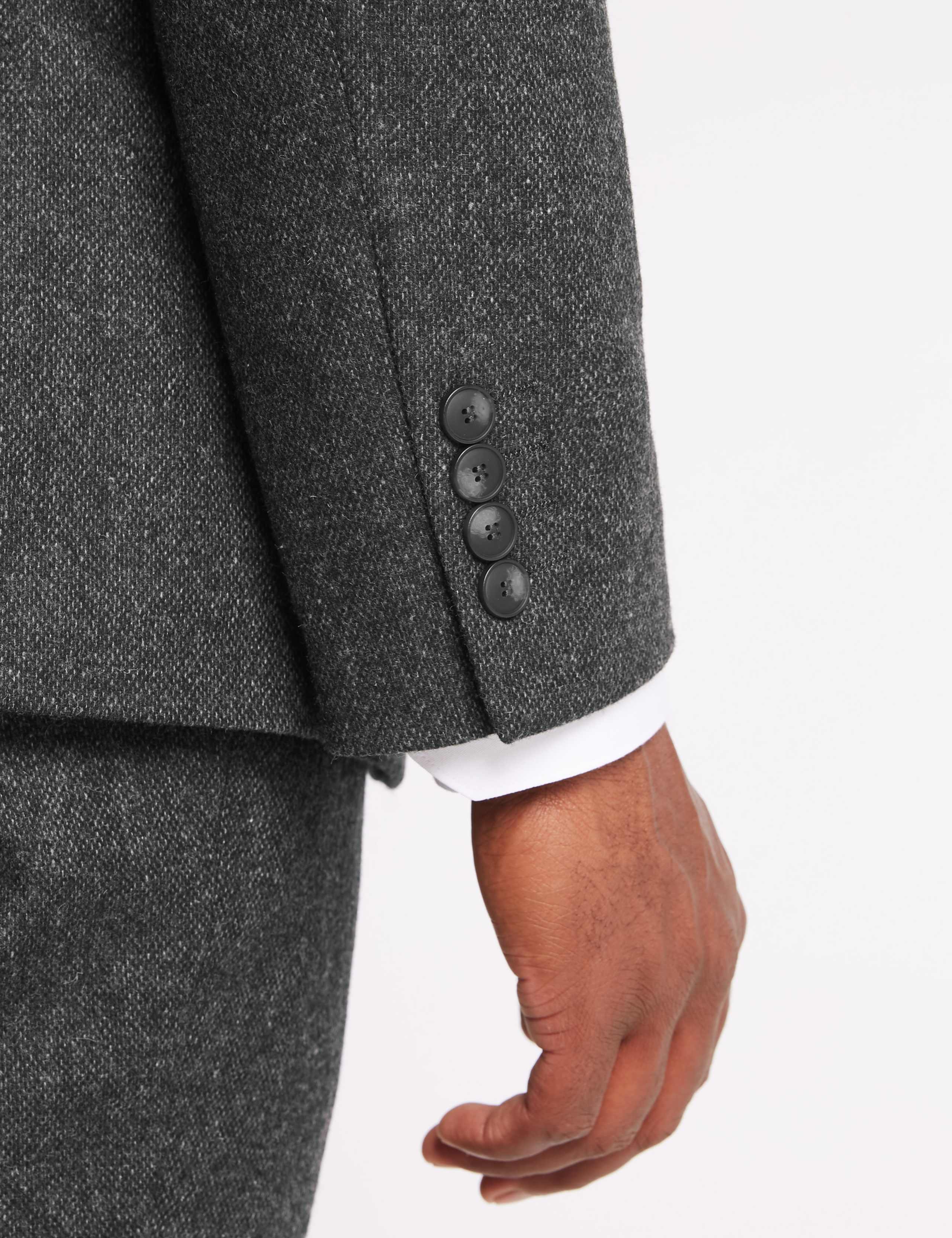 Charcoal Wool Blend Jacket with Italian Fabric 7 of 9