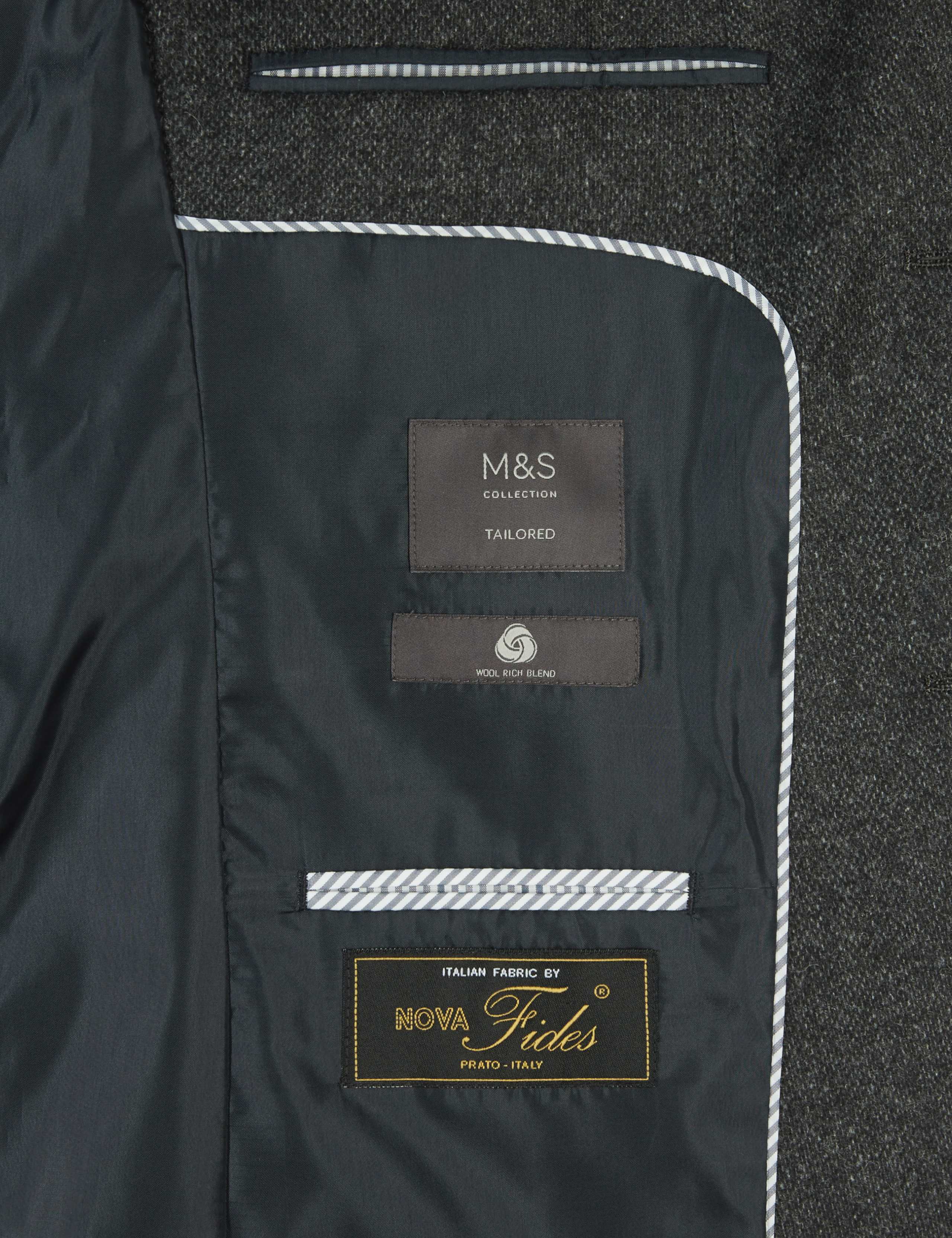 Charcoal Wool Blend Jacket with Italian Fabric 9 of 9
