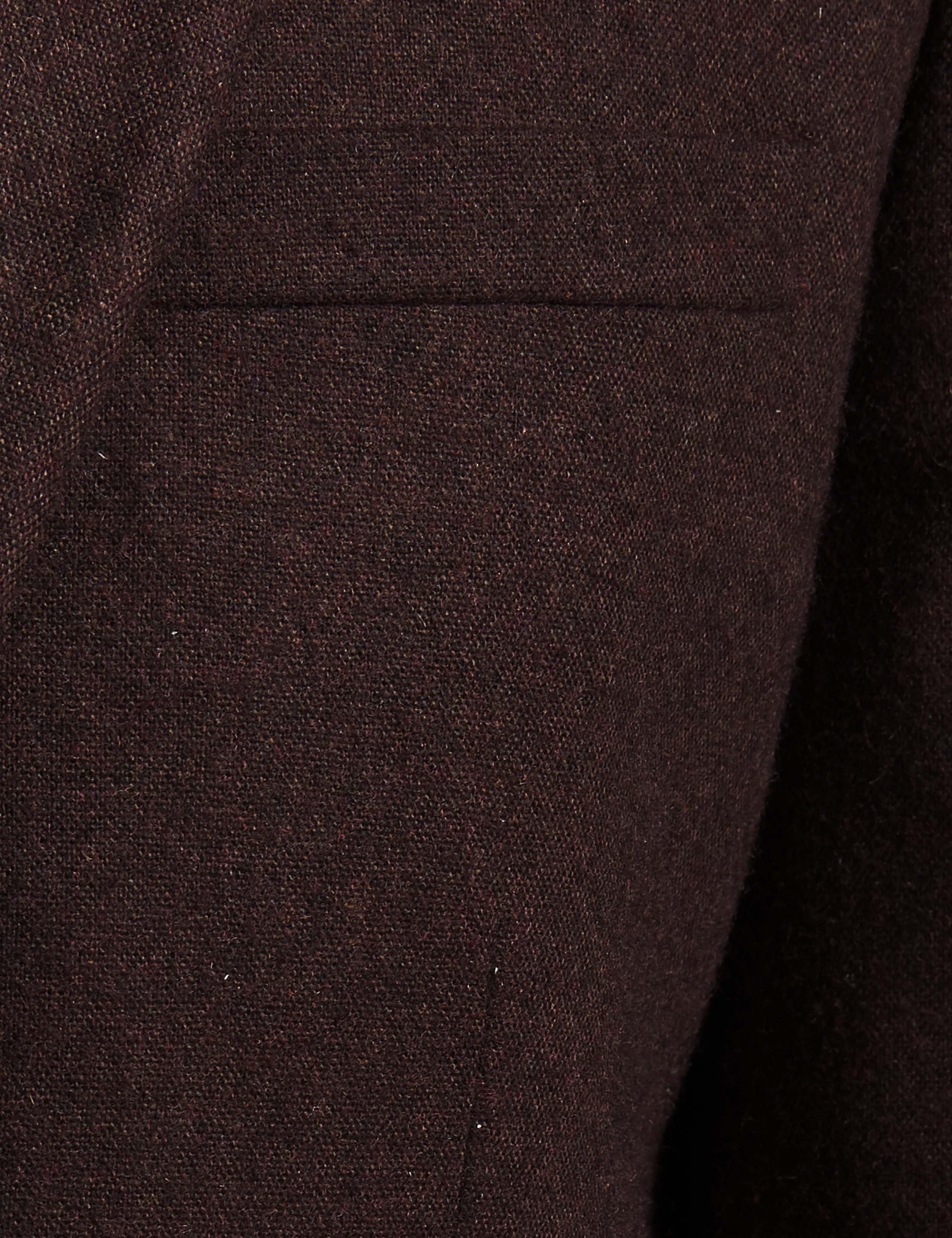 Burgundy Textured Tailored Fit Jacket 7 of 7