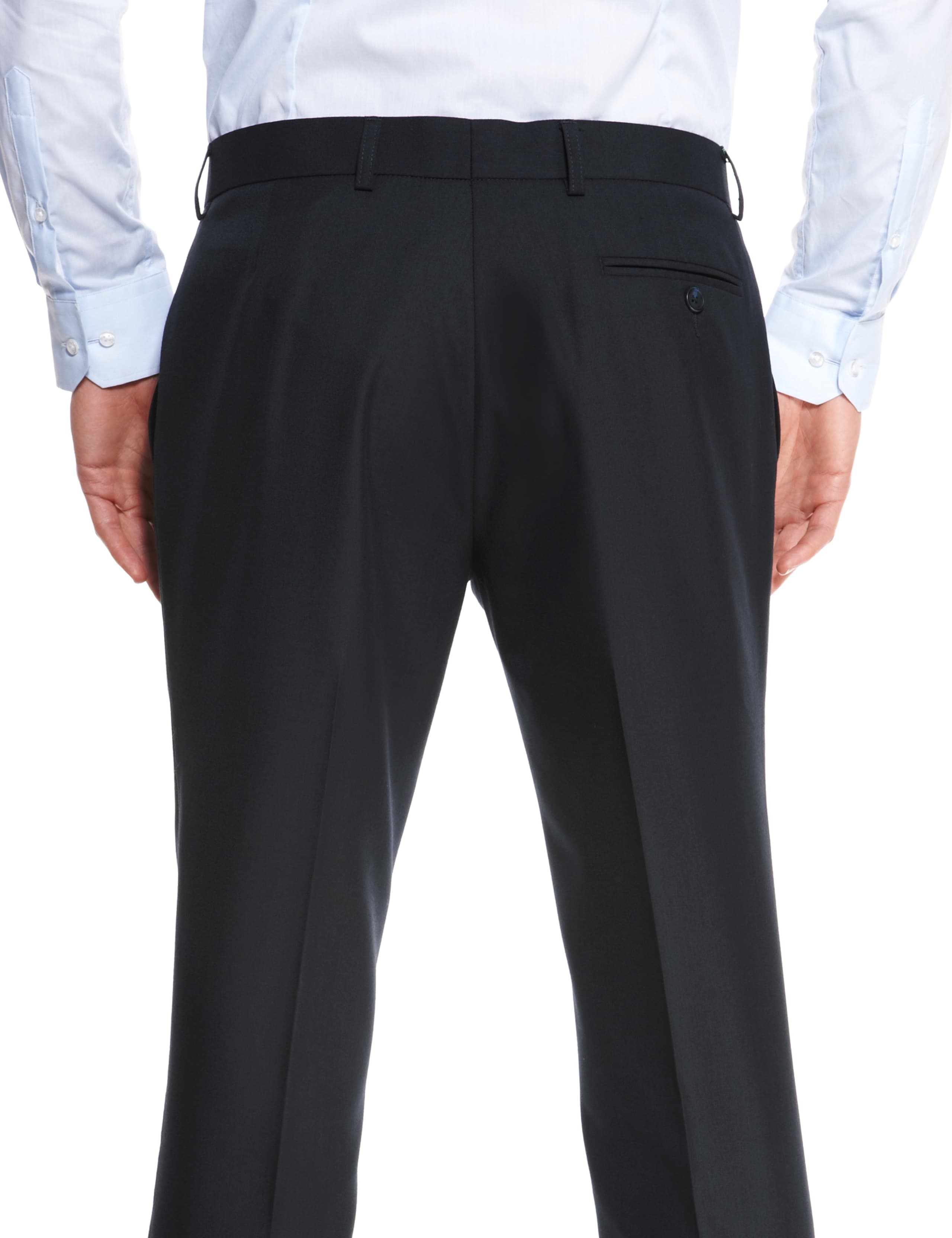 Navy Superslim Flat Front Trousers 5 of 6