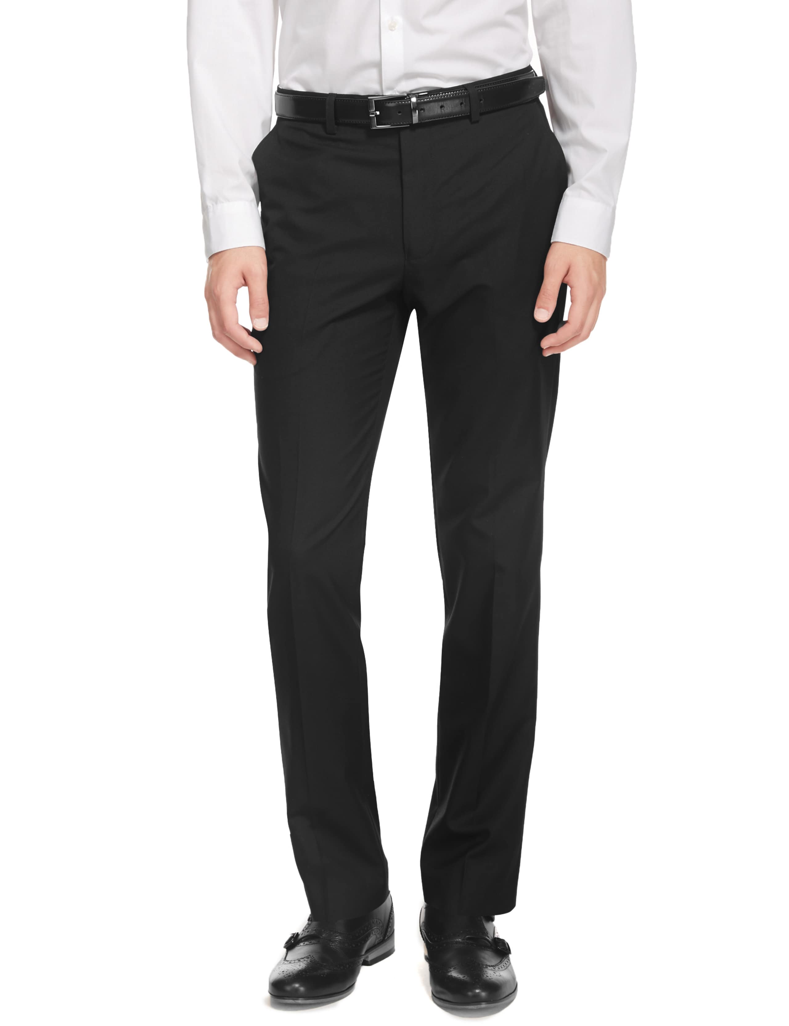 Black Superslim Flat Front Trousers 1 of 6