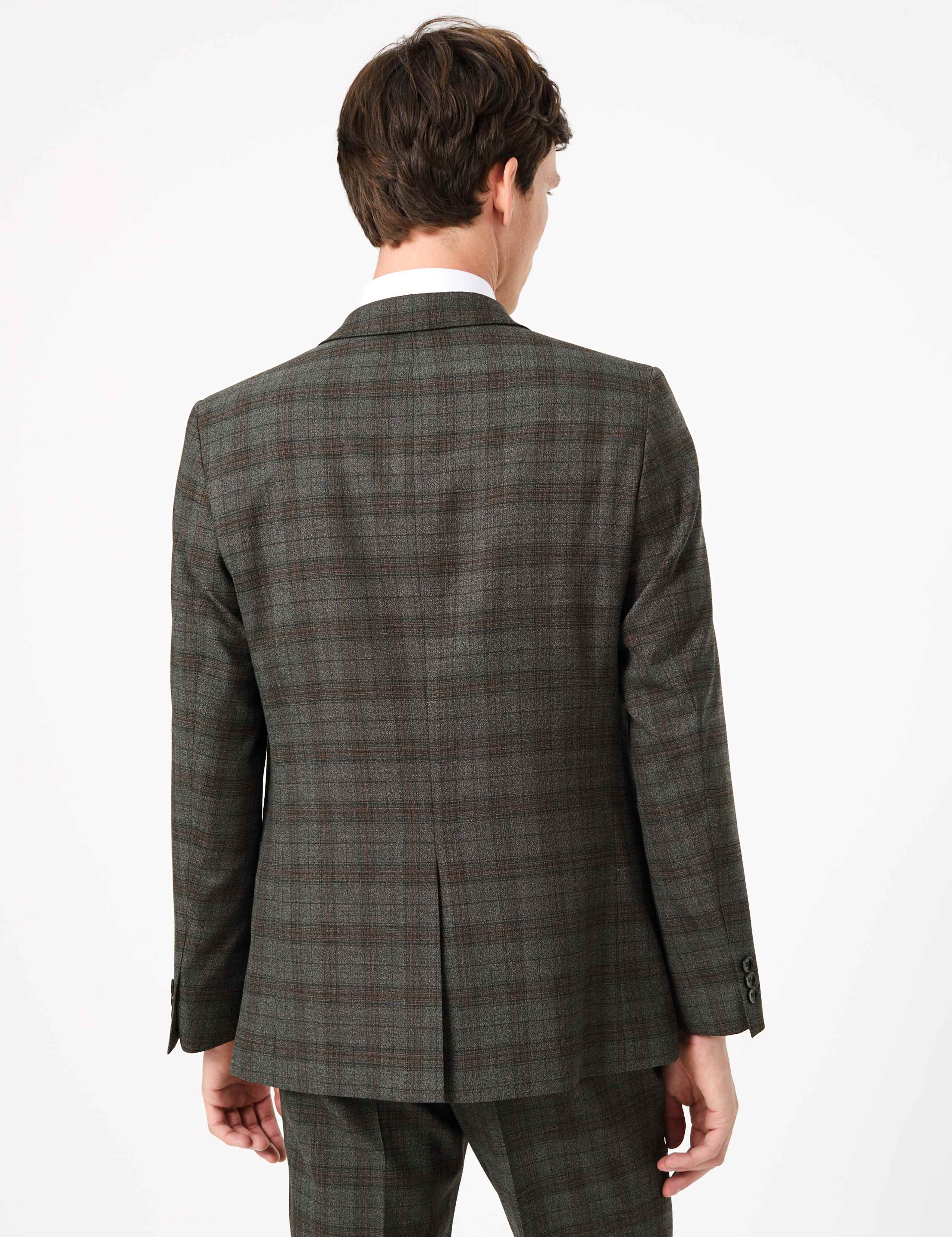 Slim Fit Wool Blend Checked Jacket 5 of 7