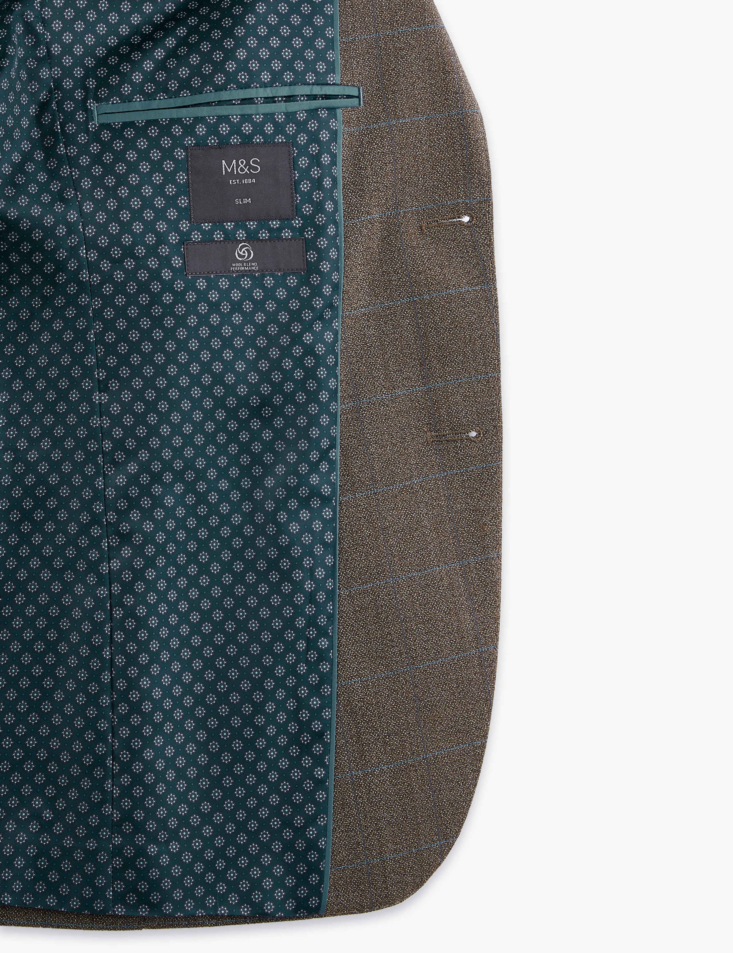 Brown Checked Slim Fit Jacket 6 of 8