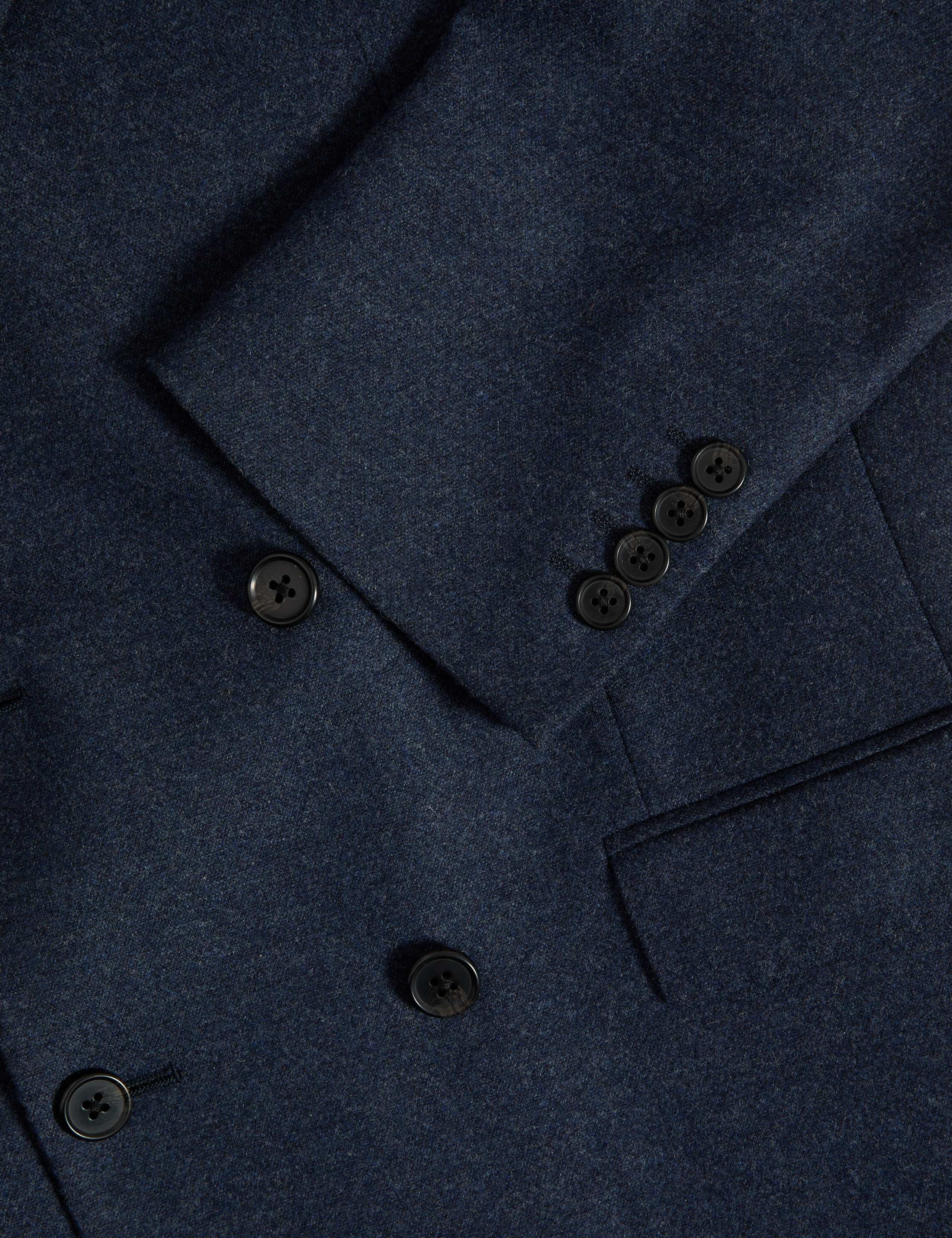 Tailored Fit Wool Rich Tweed Double Breasted Suit Jacket 3 of 7