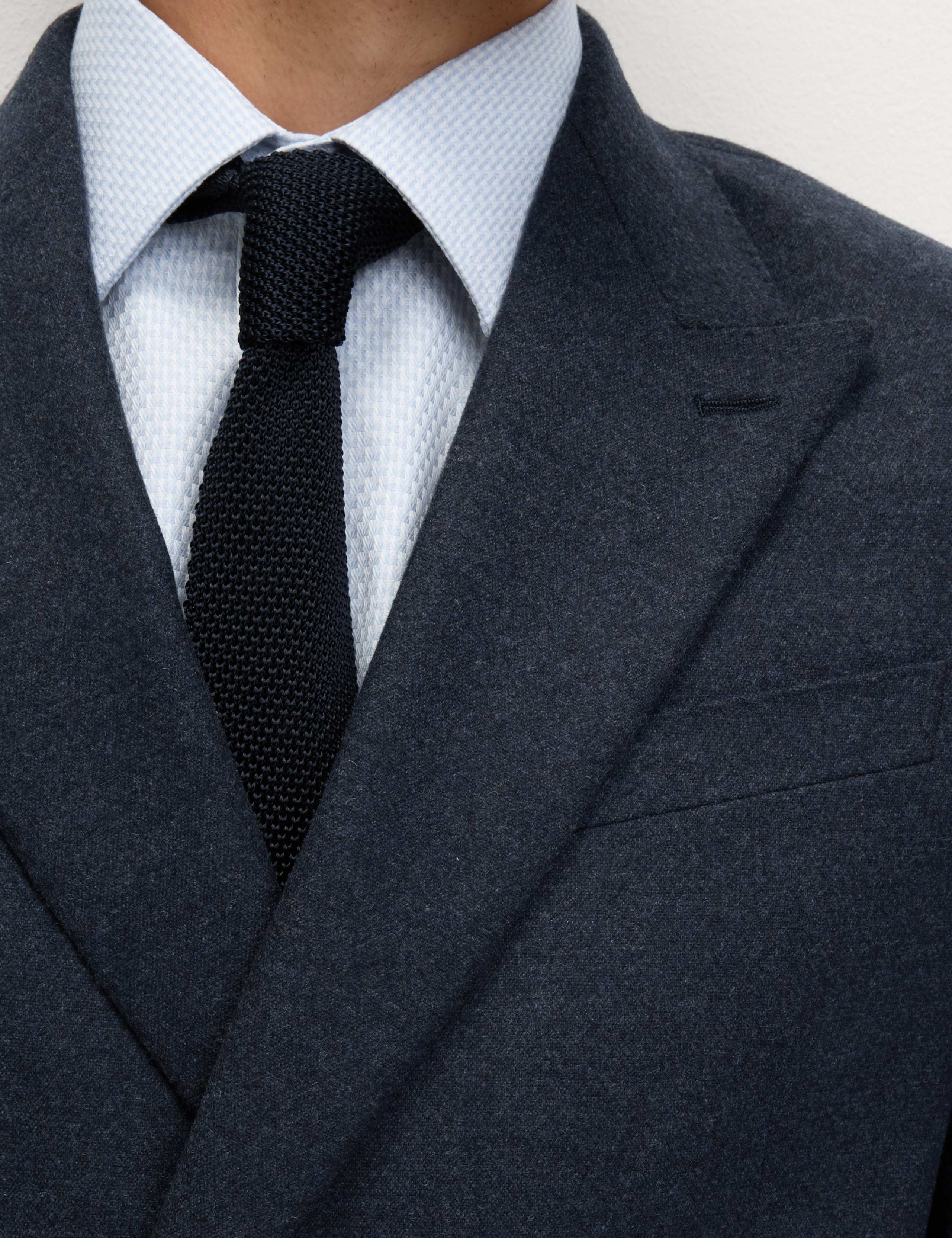 Tailored Fit Wool Rich Tweed Double Breasted Suit Jacket 6 of 7