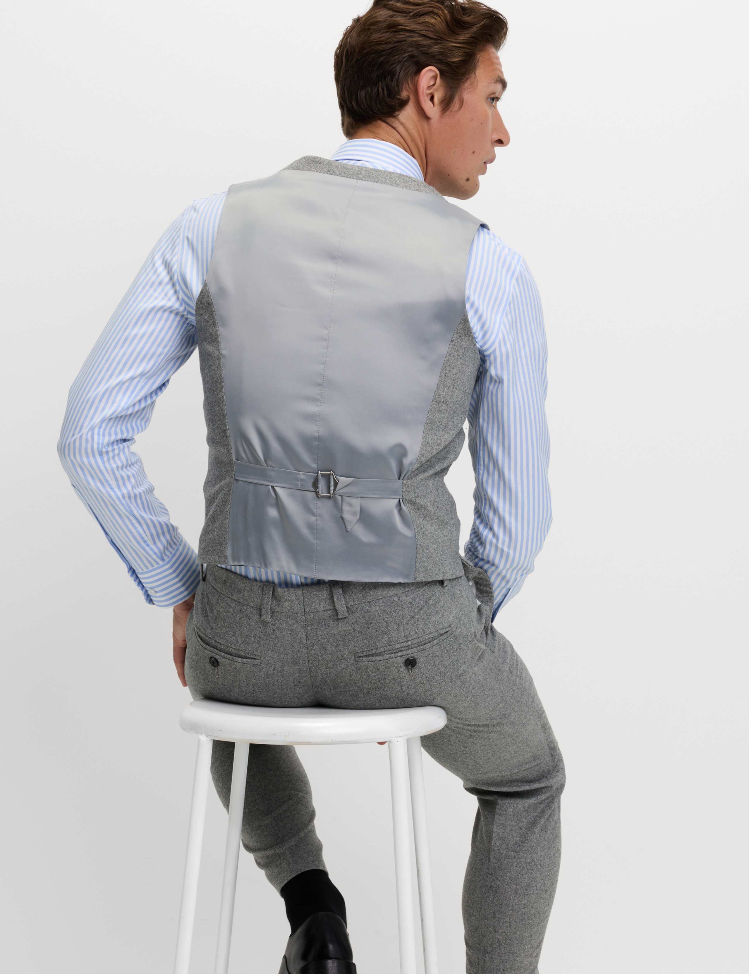 Wool Rich Tweed Double Breasted Waistcoat 4 of 5