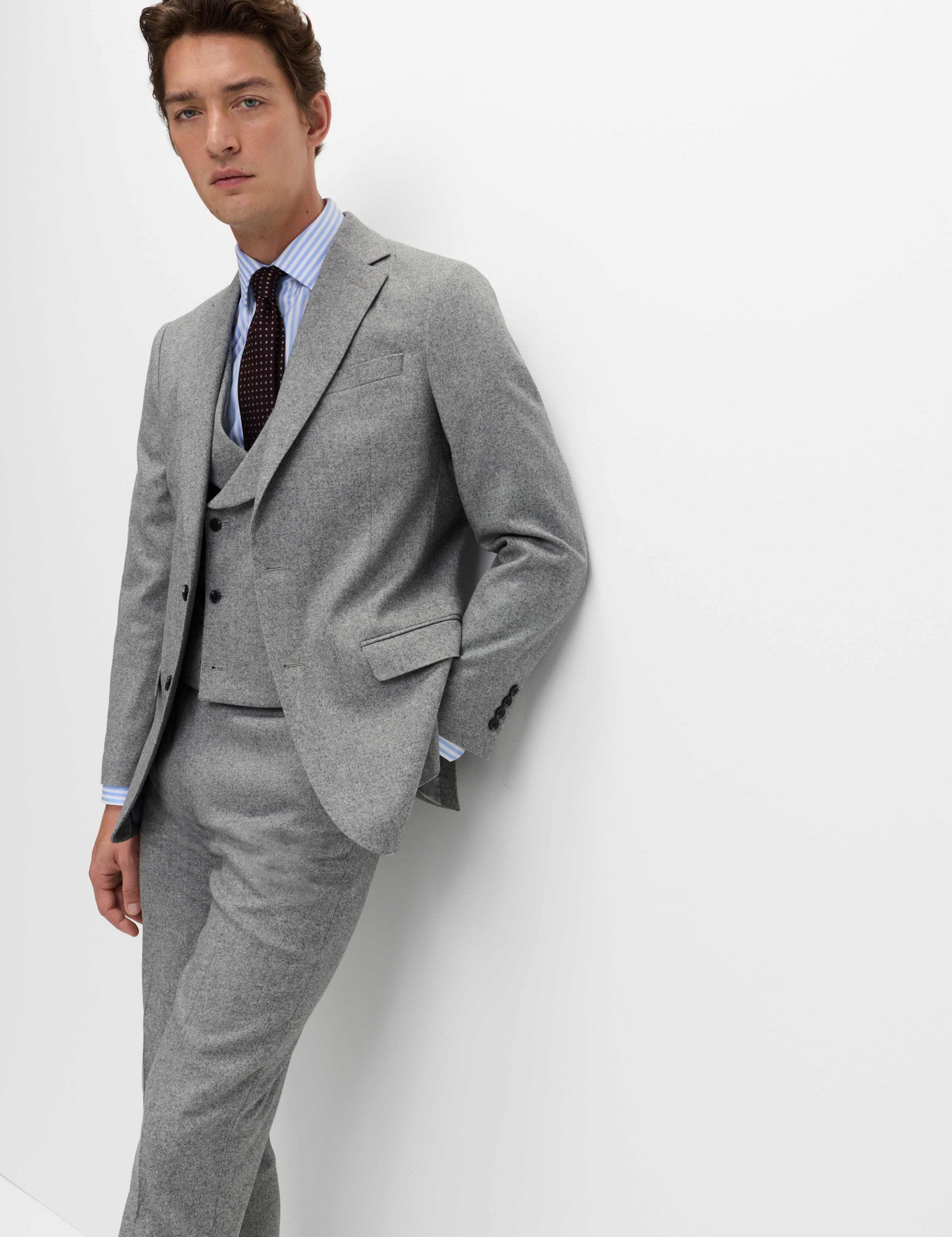 Wool Rich Tweed Double Breasted Waistcoat 5 of 5