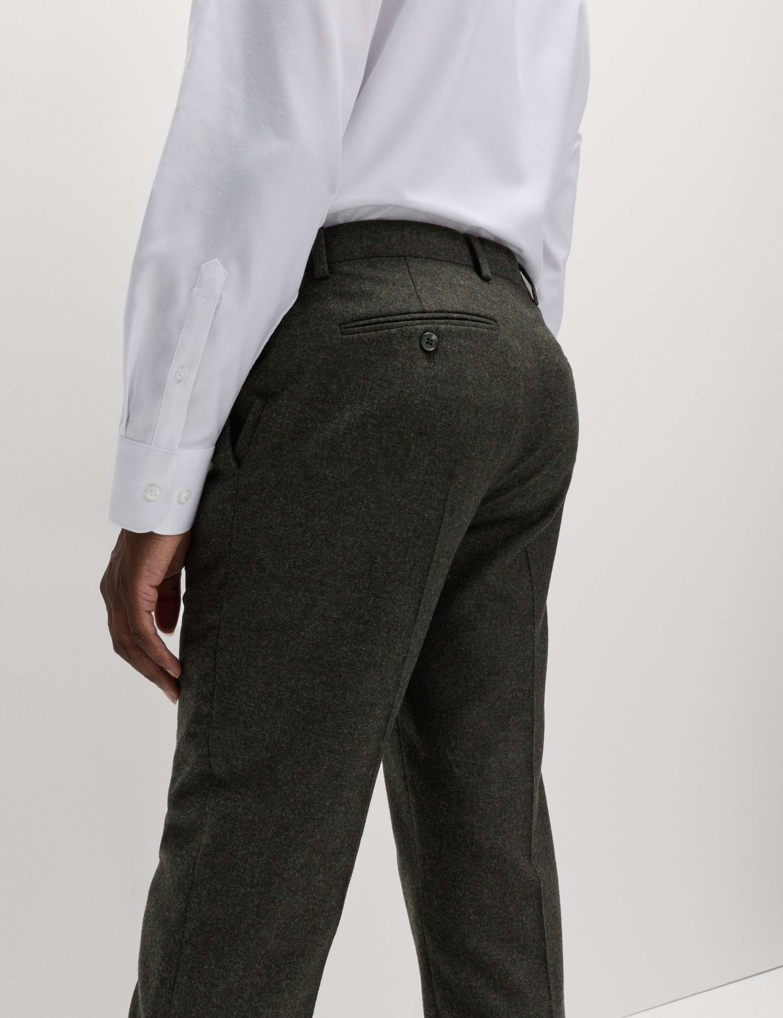 Tailored Fit Wool Rich Tweed Suit Trousers 4 of 5