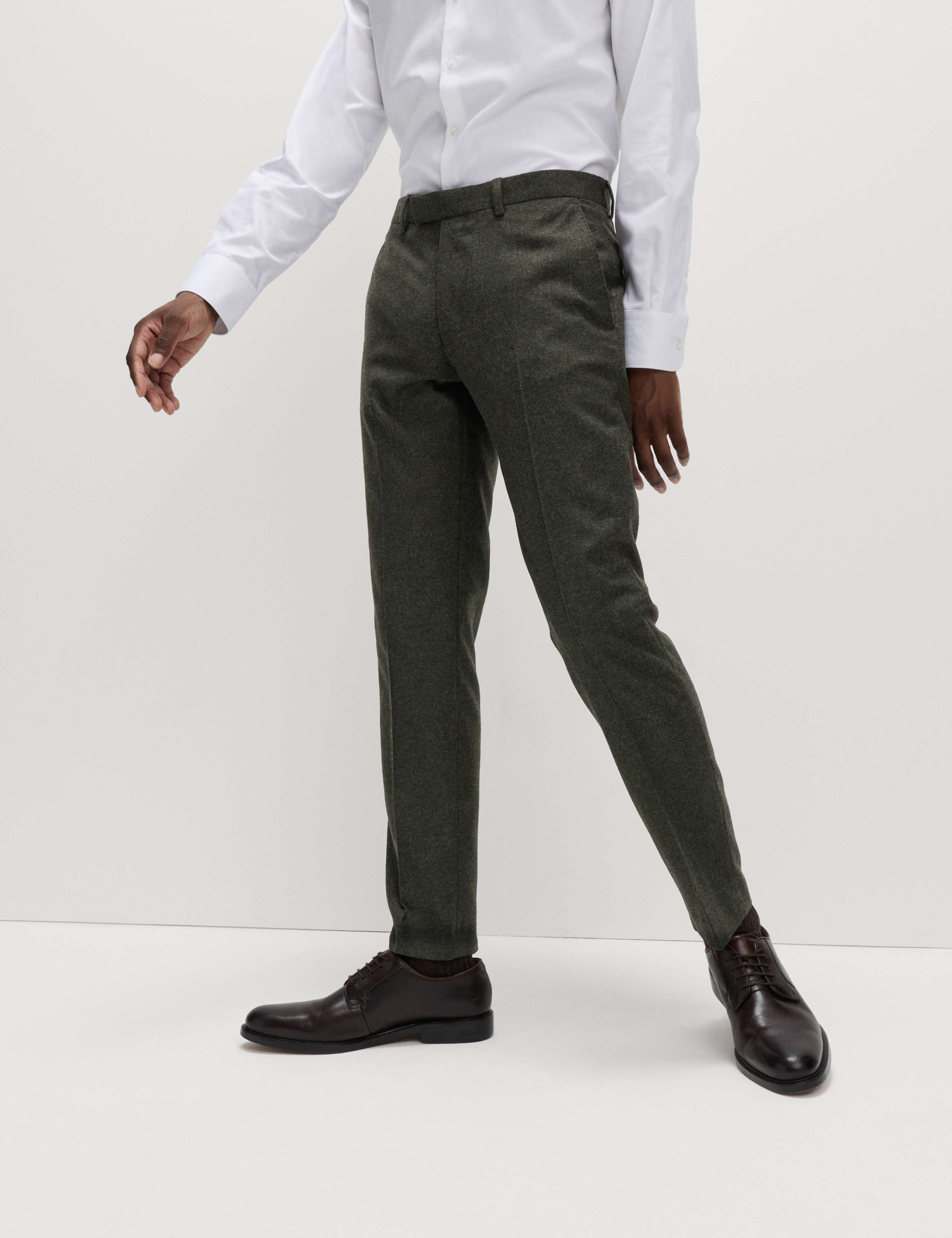 Tailored Fit Wool Rich Tweed Suit Trousers 5 of 5