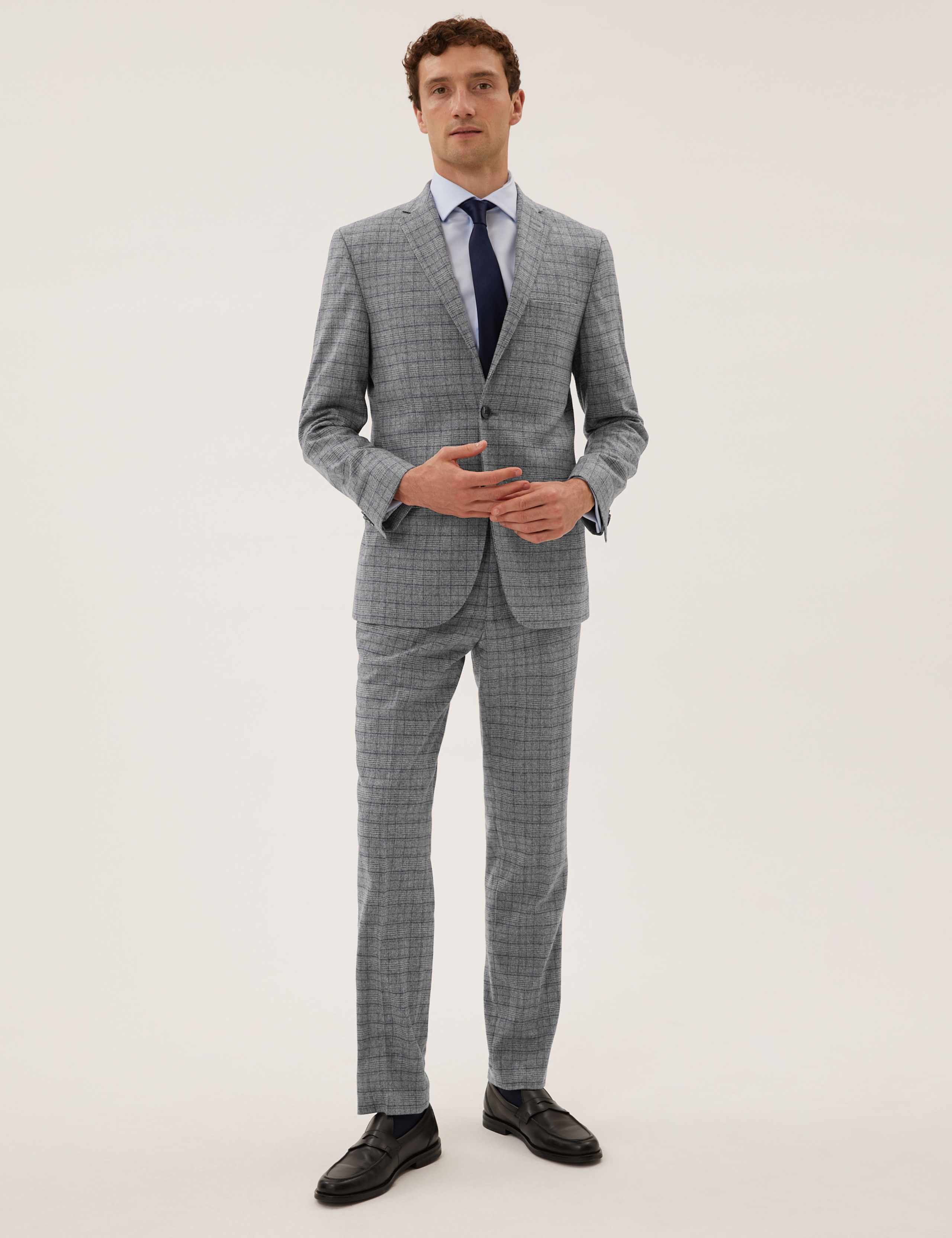 Slim Fit Italian Wool Check Jacket 3 of 6