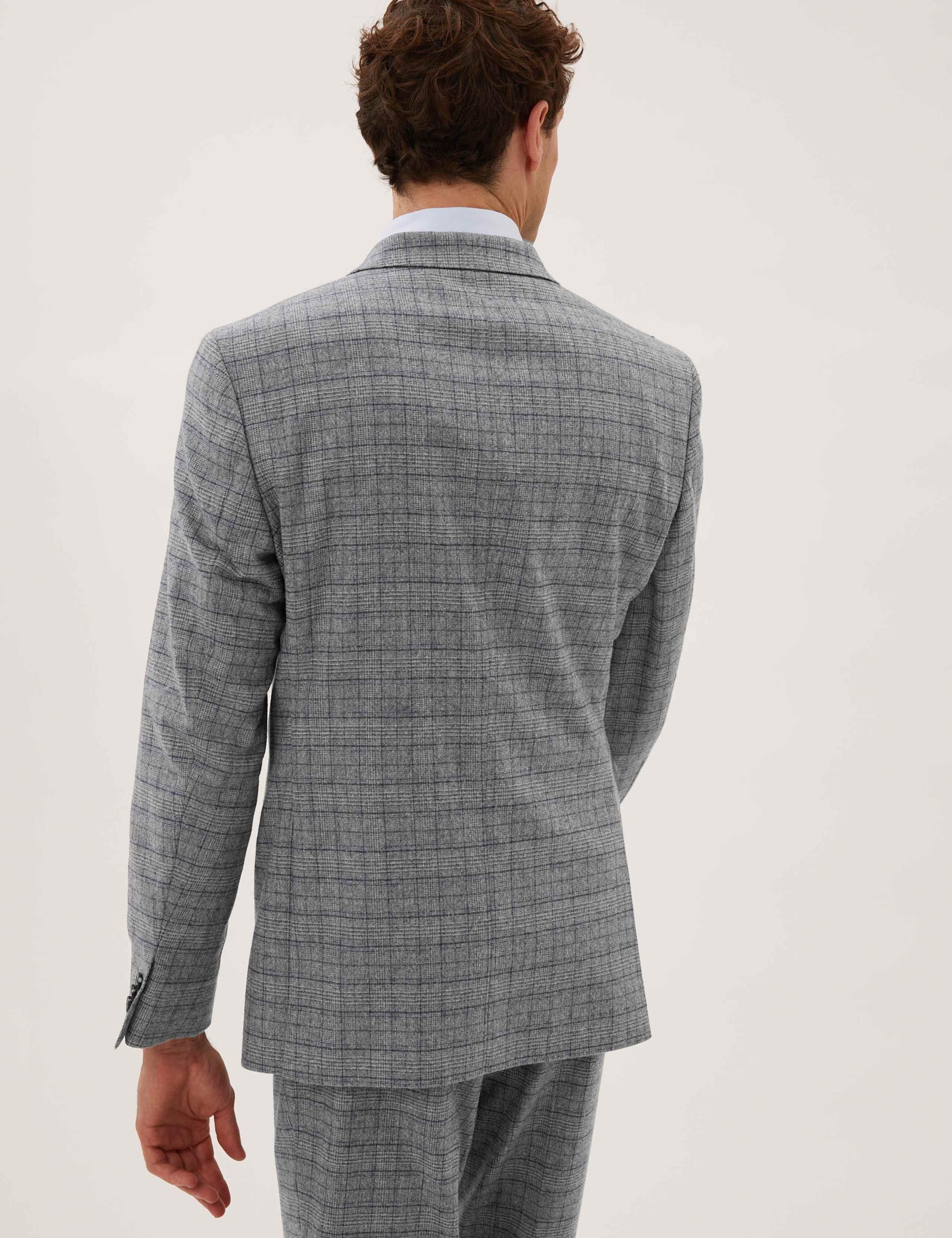 Slim Fit Italian Wool Check Jacket 4 of 6
