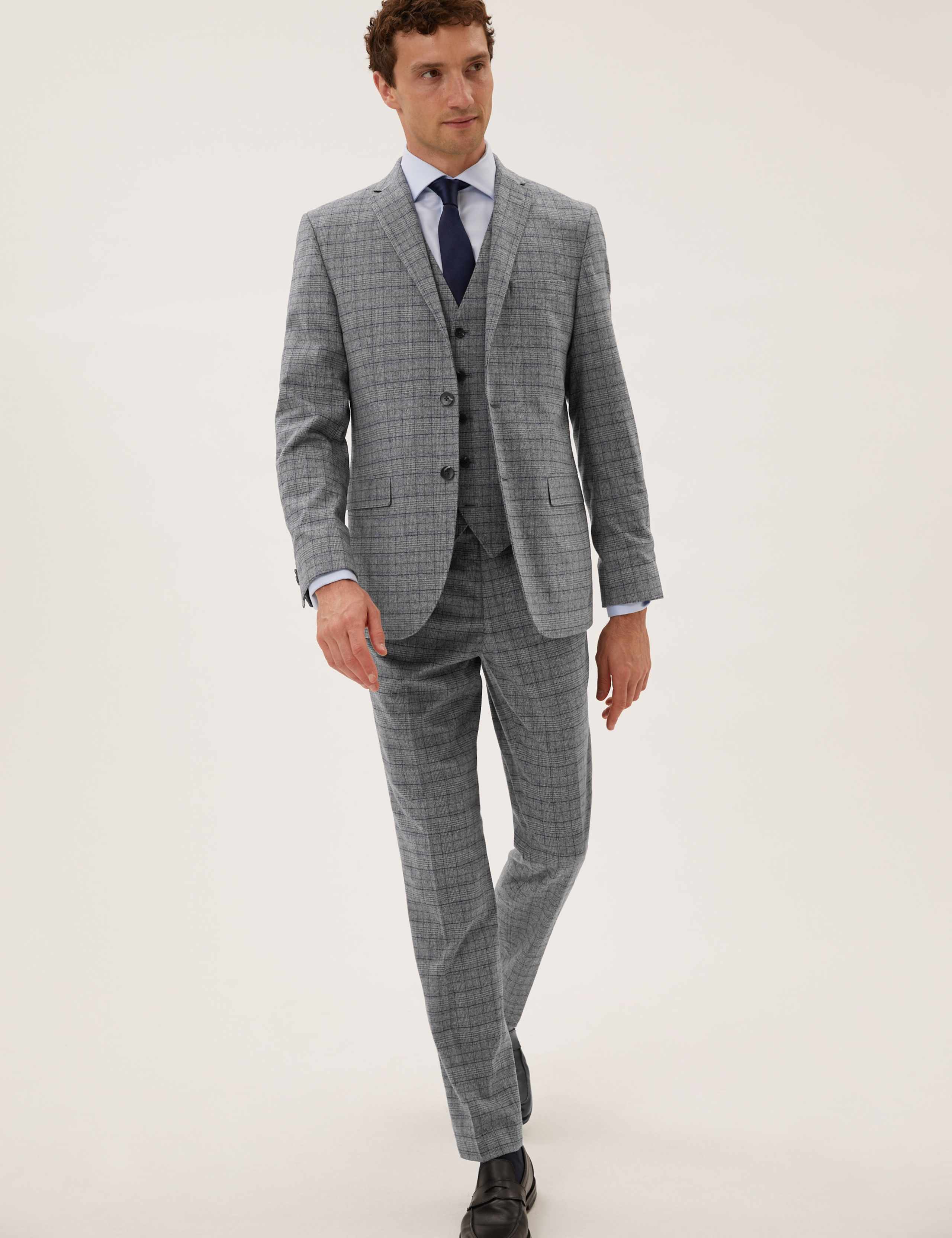 Slim Fit Italian Wool Check Jacket 6 of 6