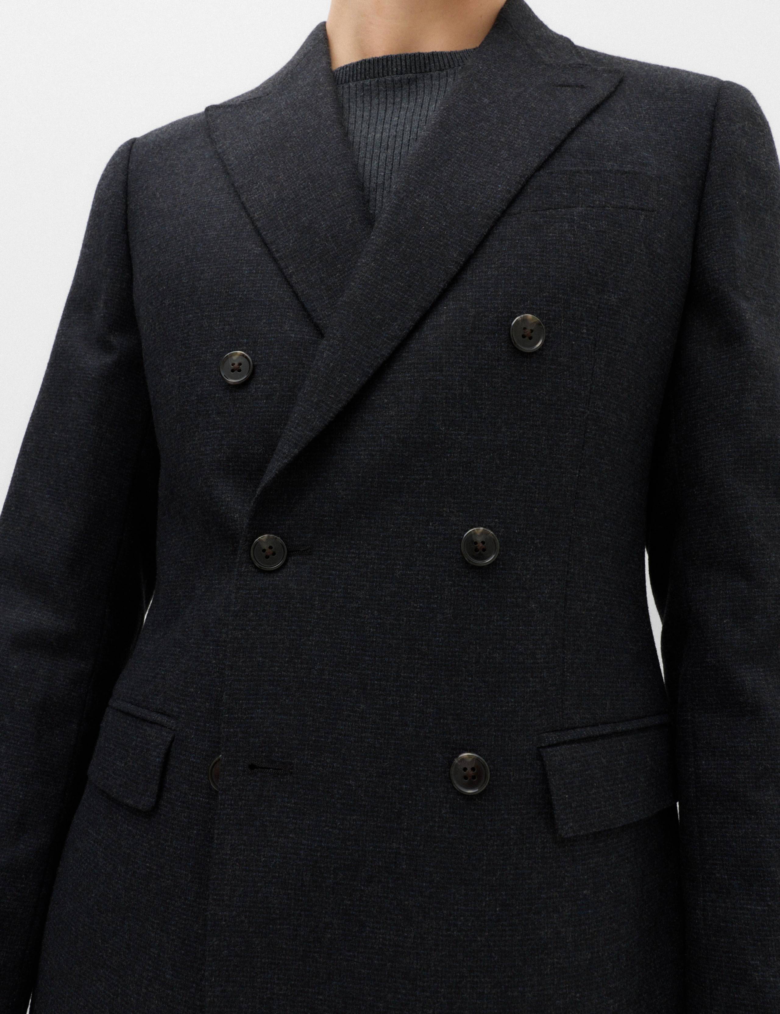 Regular Fit Wool Rich Tweed Double Breasted Jacket 3 of 7