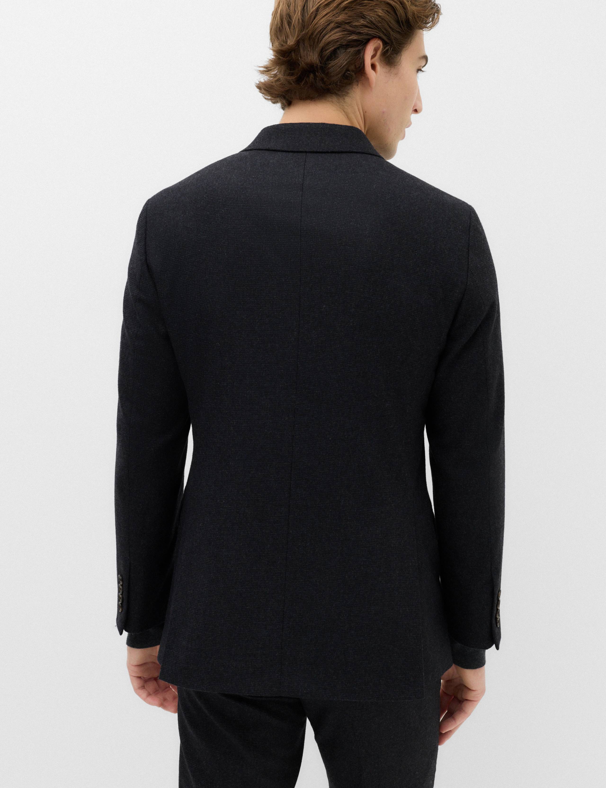 Regular Fit Wool Rich Tweed Double Breasted Jacket 6 of 7