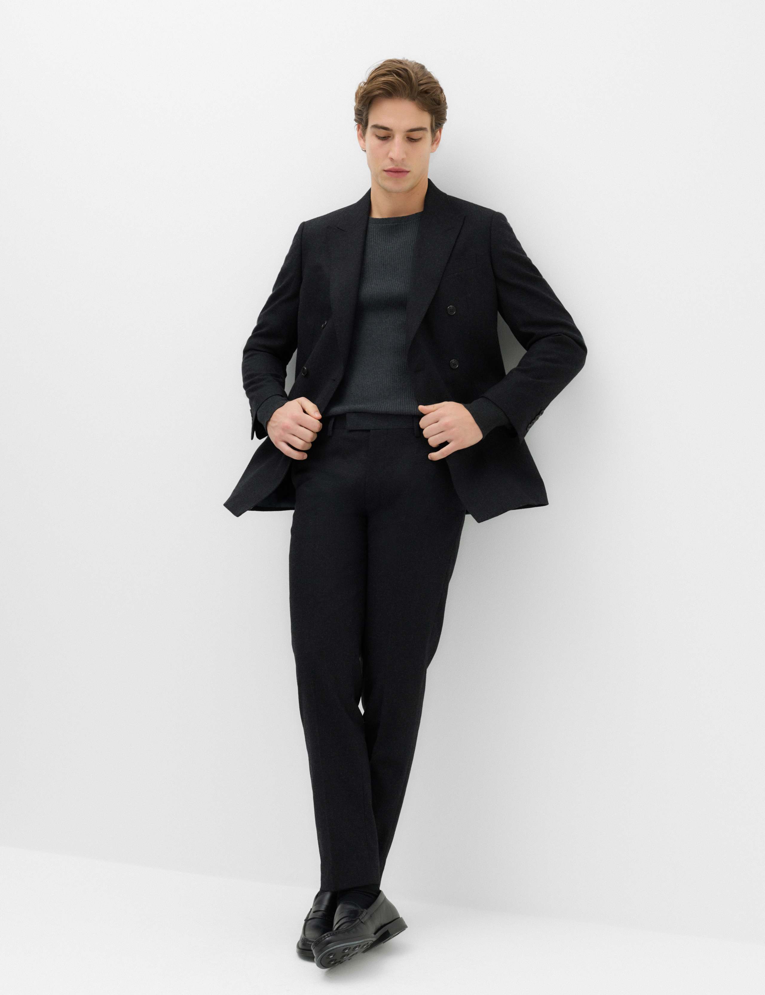 Regular Fit Wool Rich Tweed Check Suit Trousers 6 of 6