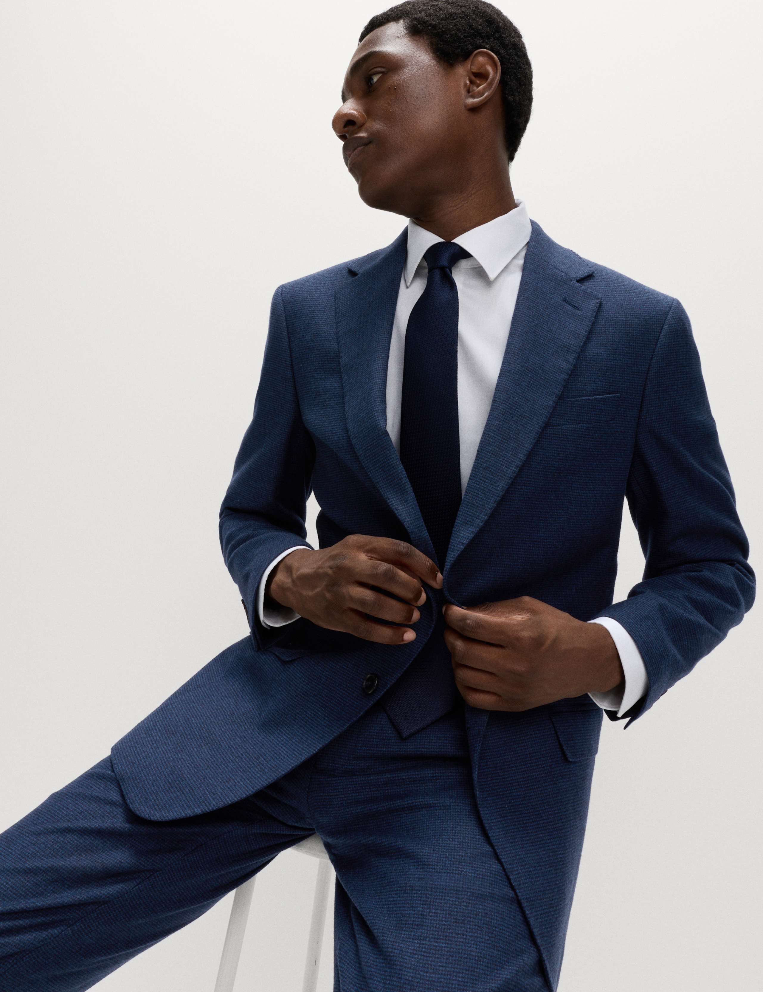 Tailored Fit Italian Wool Blend Suit Jacket 1 of 6