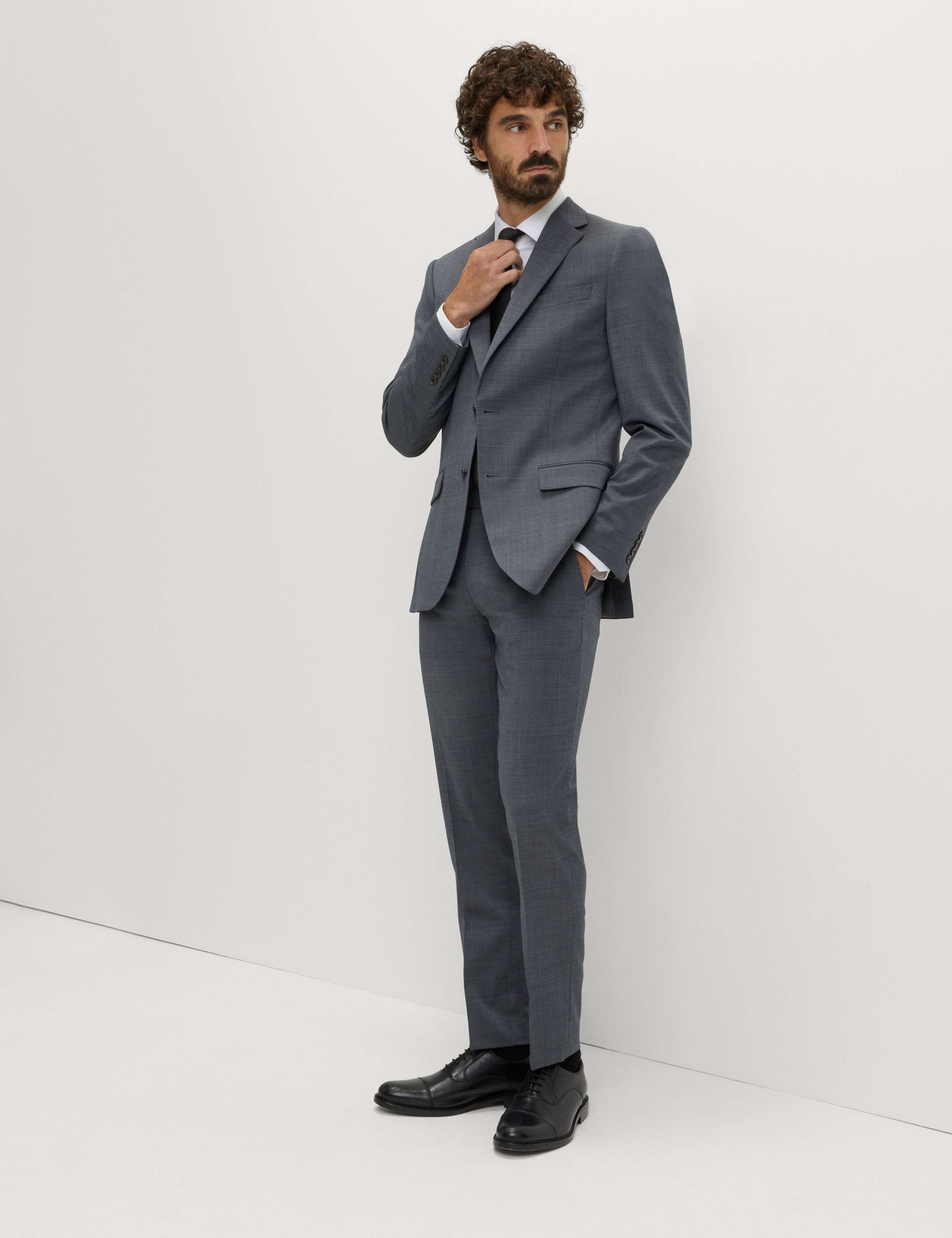 Slim Fit Wool Blend Suit Trousers 3 of 6