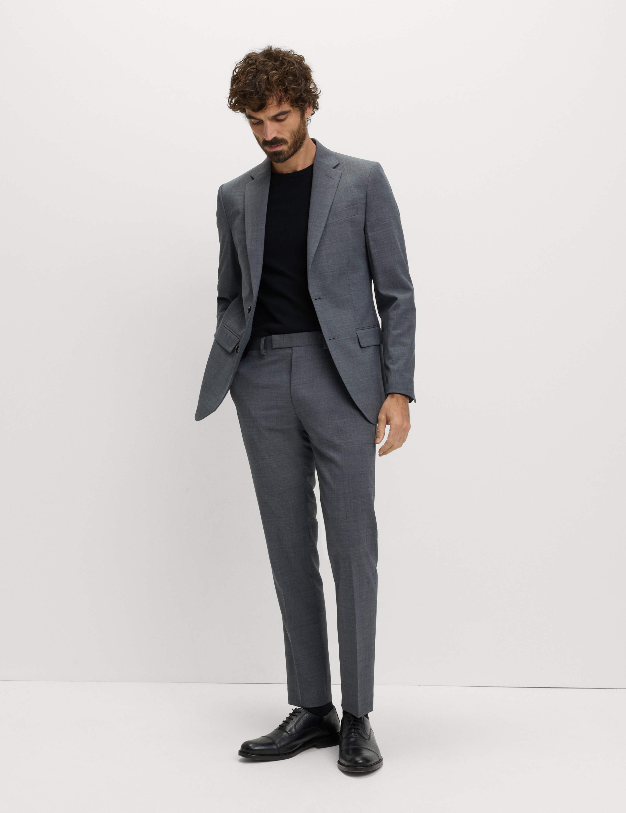 Slim Fit Wool Blend Suit Trousers 6 of 6