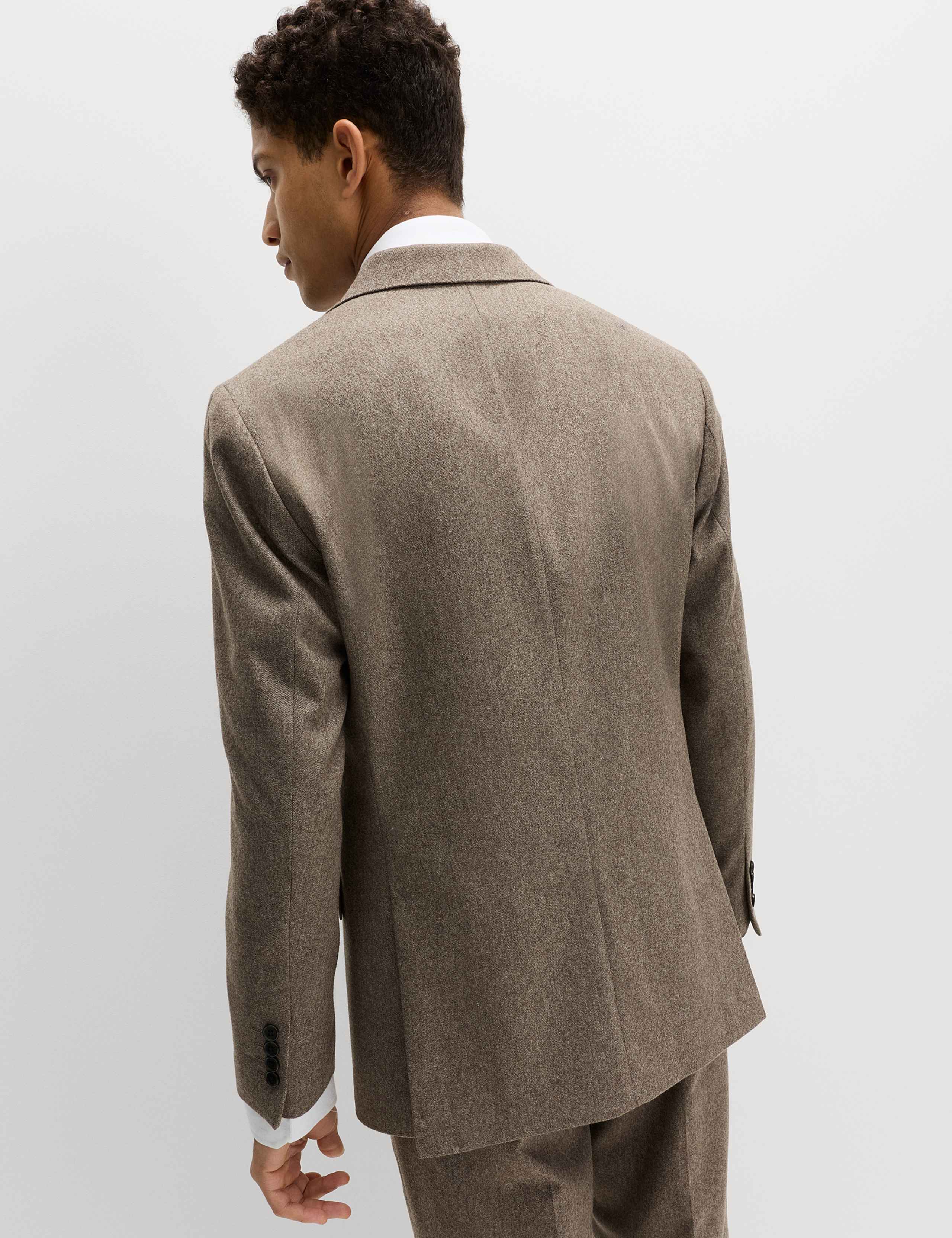 Tailored Fit Italian Wool Rich Tweed Suit Jacket 6 of 6