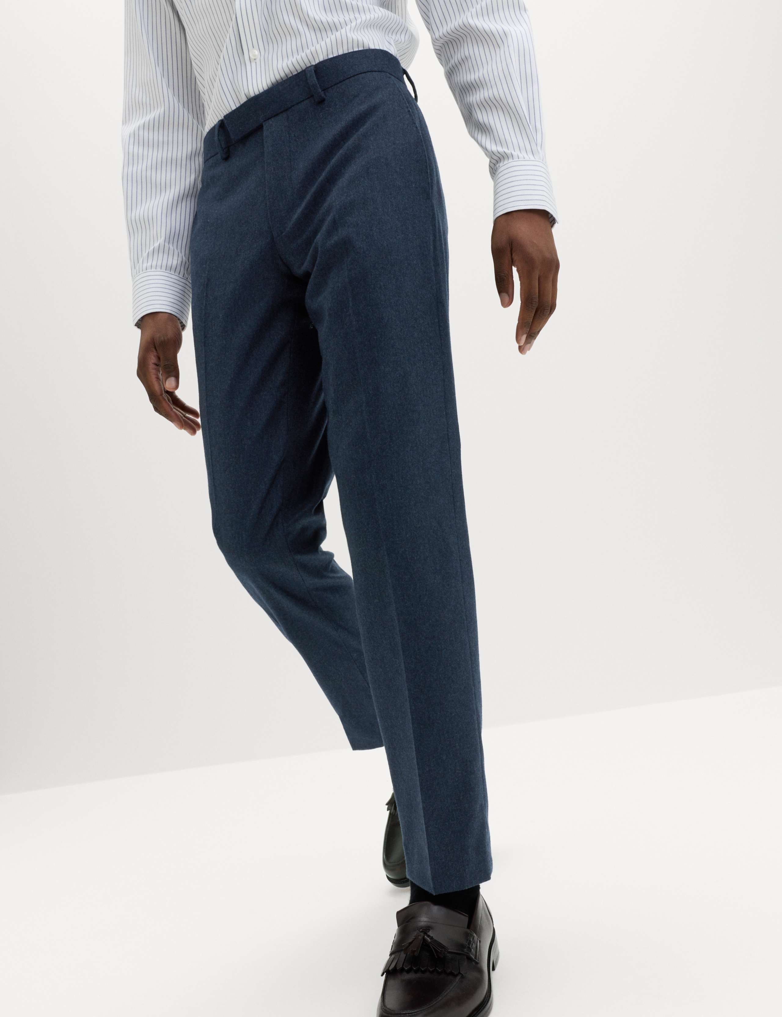 Tailored Fit Italian Wool Rich Suit Trousers 1 of 6