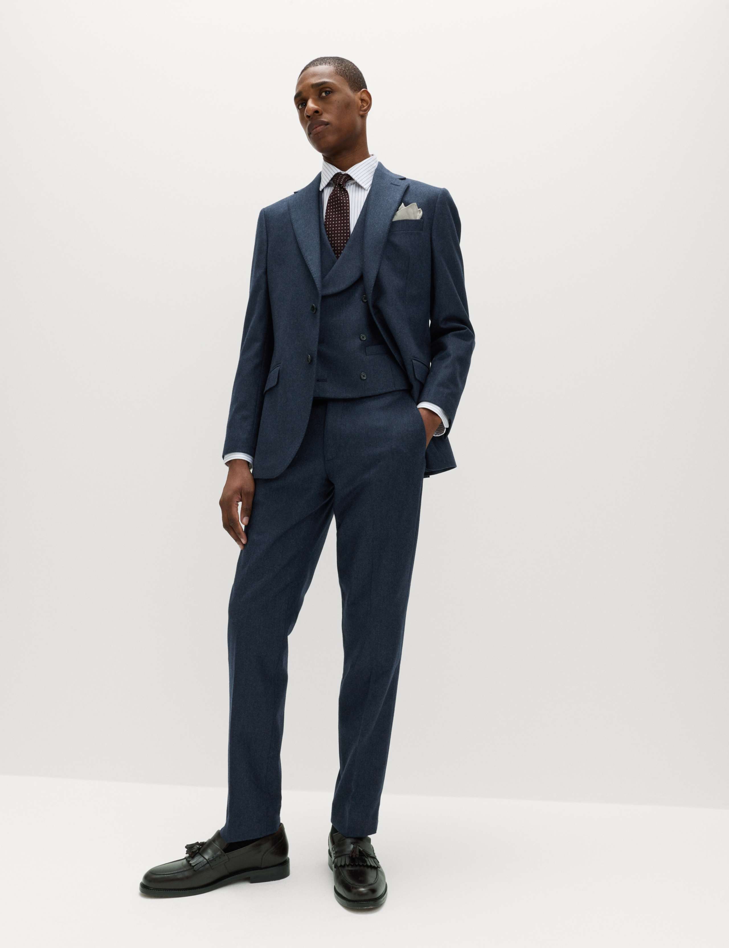 Tailored Fit Italian Wool Rich Suit Trousers 3 of 6