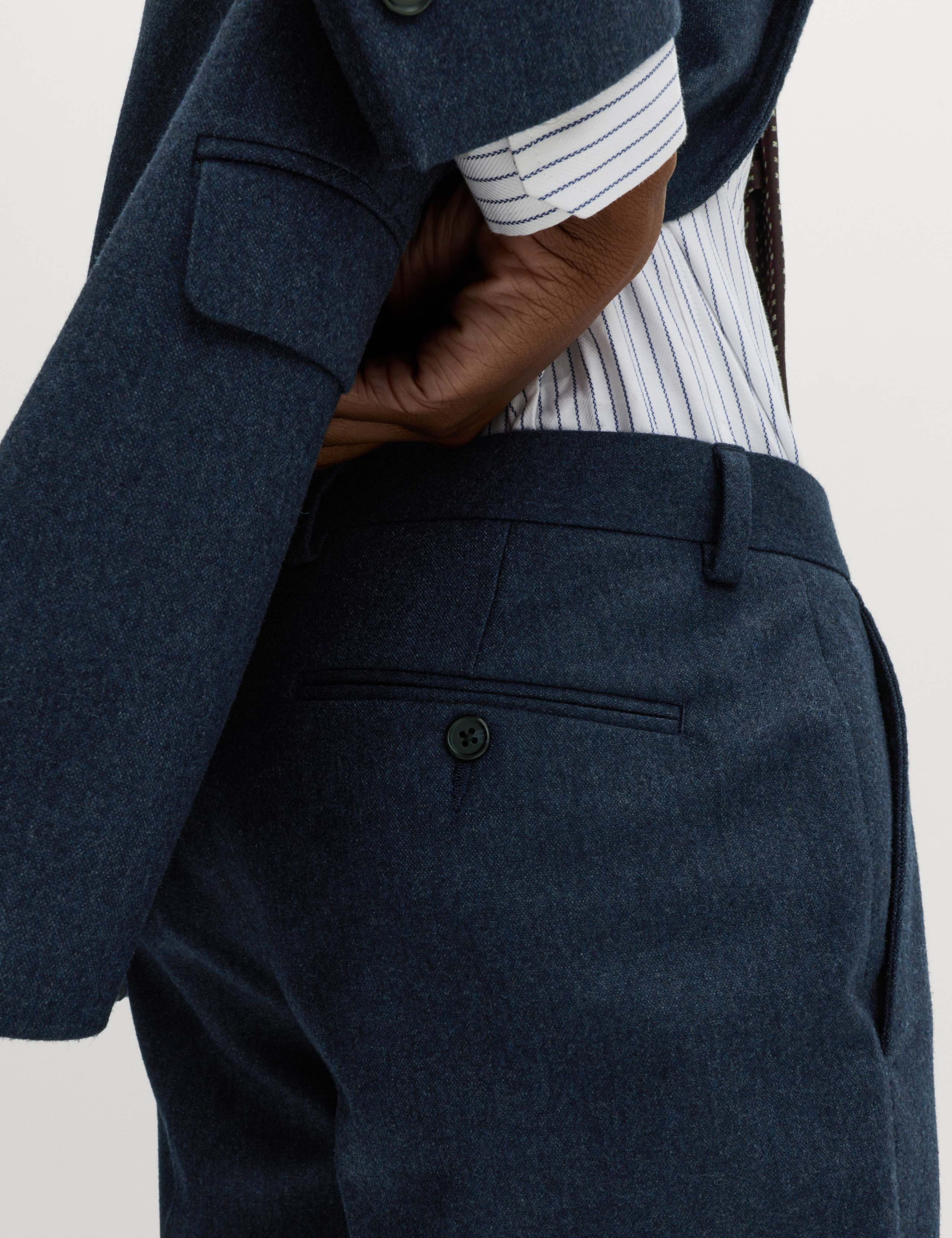 Tailored Fit Italian Wool Rich Suit Trousers 6 of 6