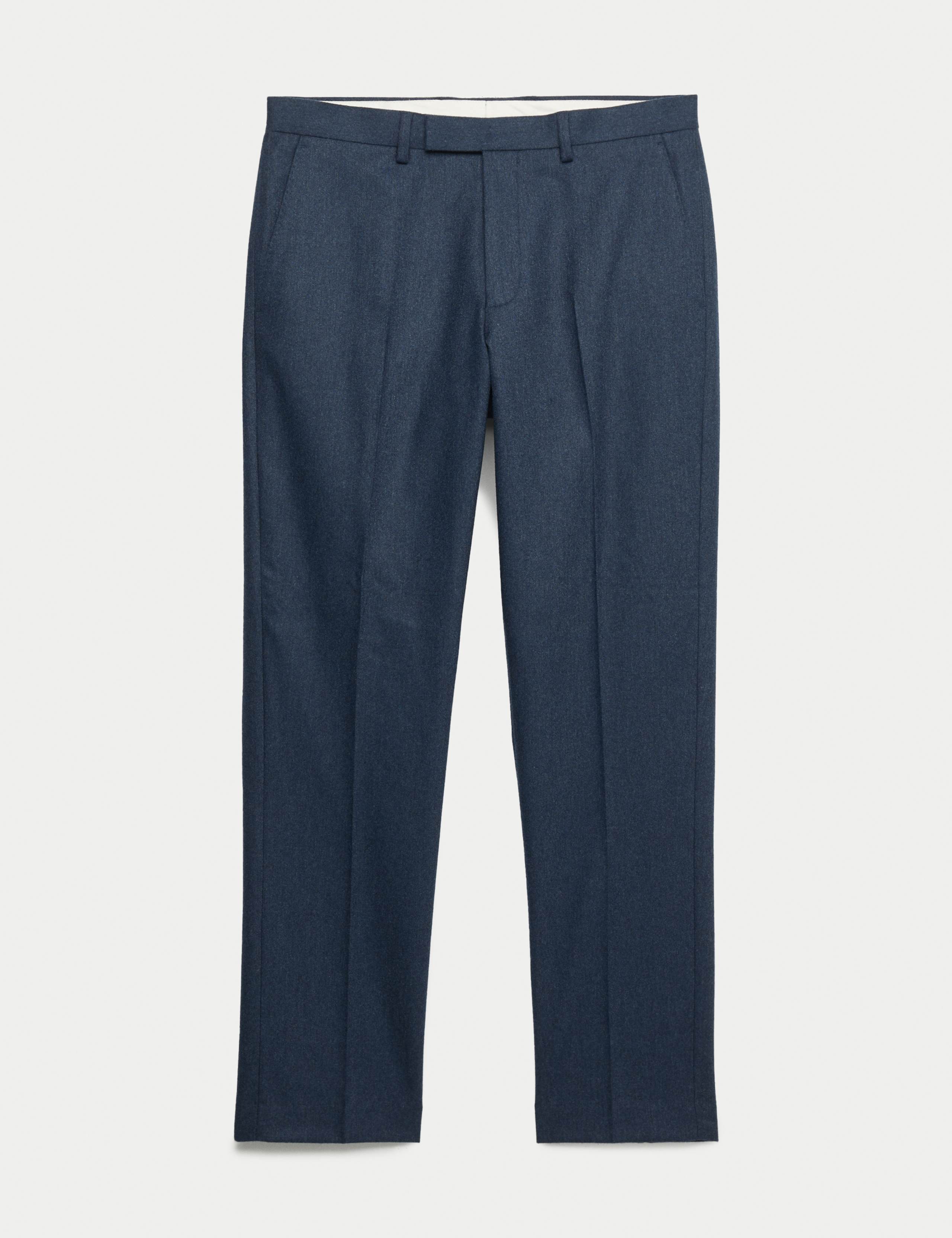 Tailored Fit Italian Wool Rich Suit Trousers 2 of 6