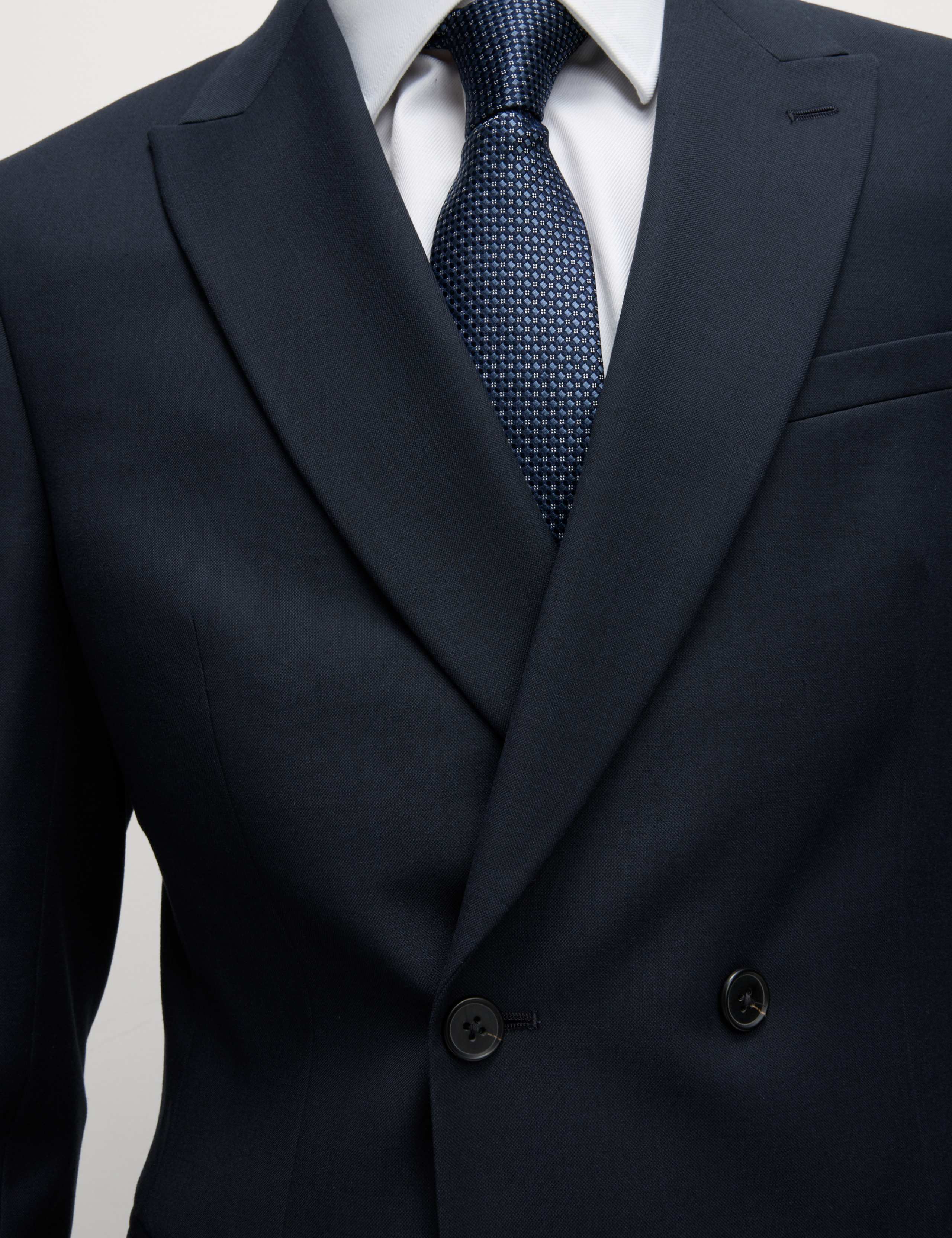Slim Fit Double Breasted Jacket with Stretch 8 of 8