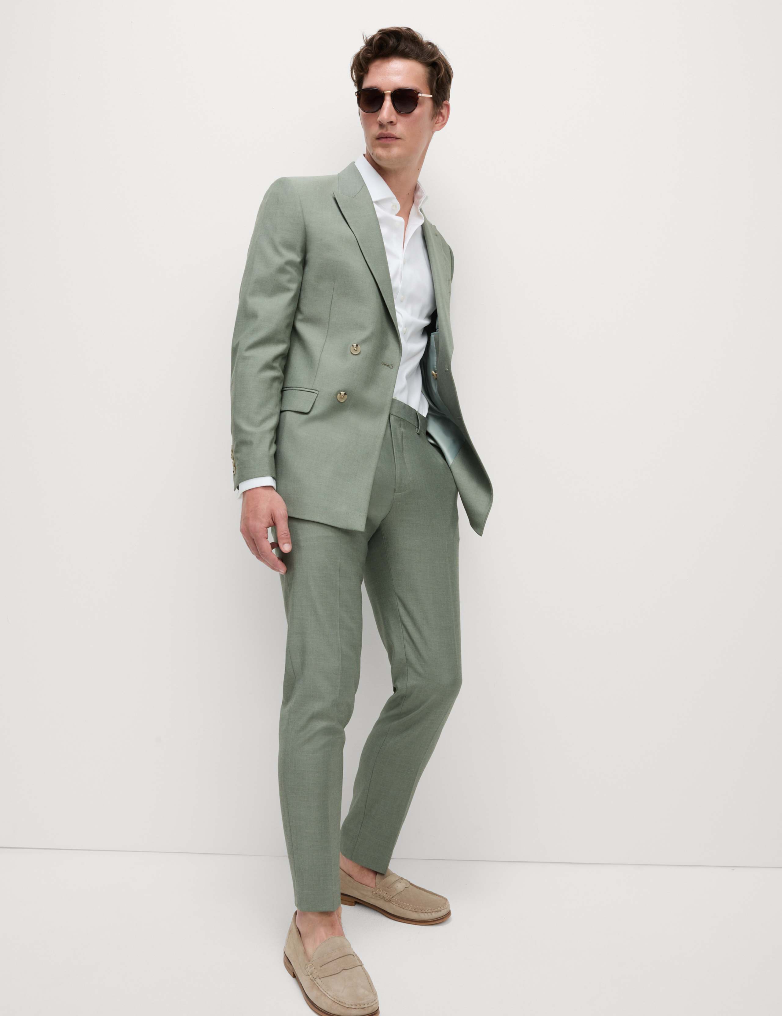 Slim Fit Double Breasted Jacket with Stretch 6 of 8