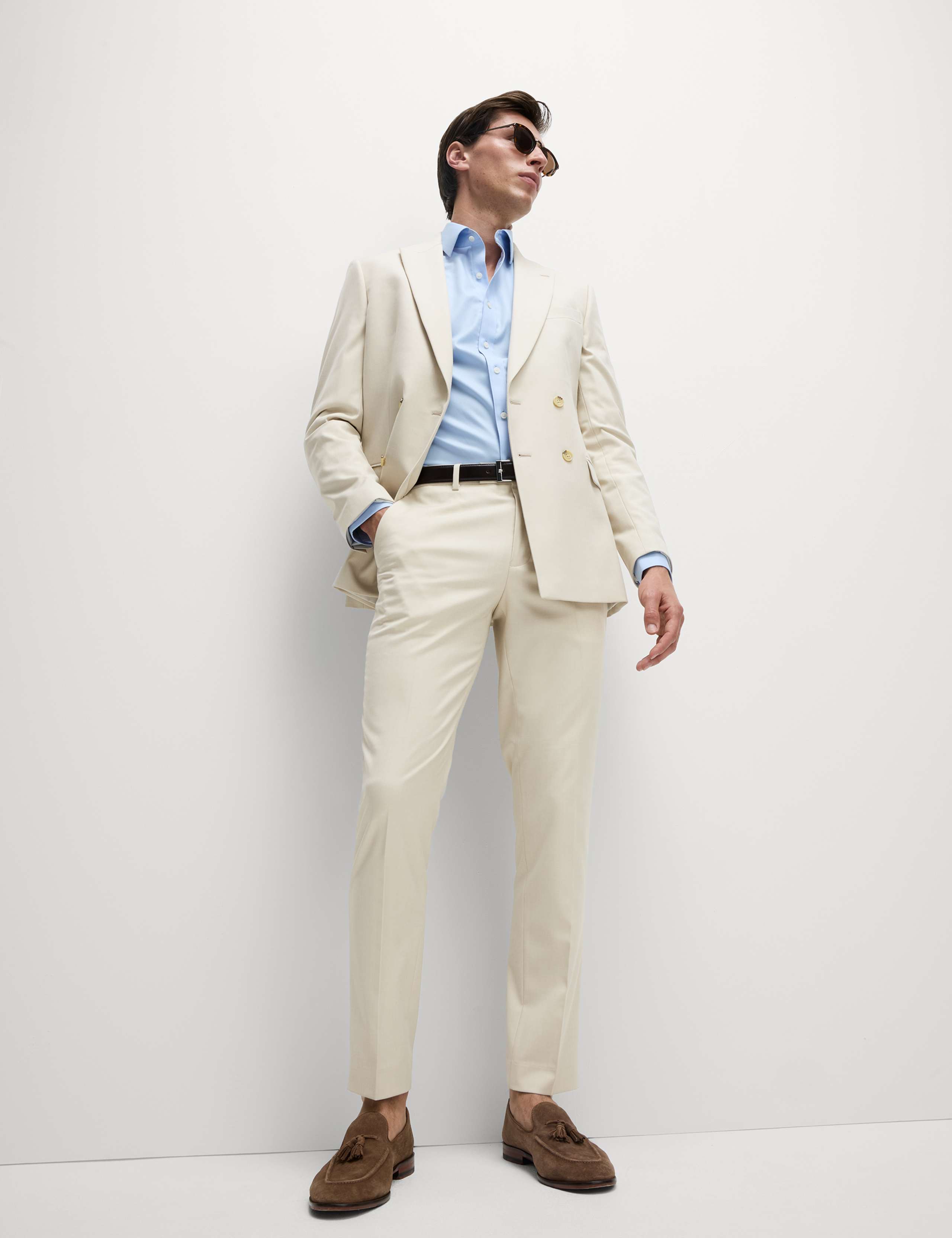 Slim Fit Double Breasted Jacket with Stretch 6 of 7