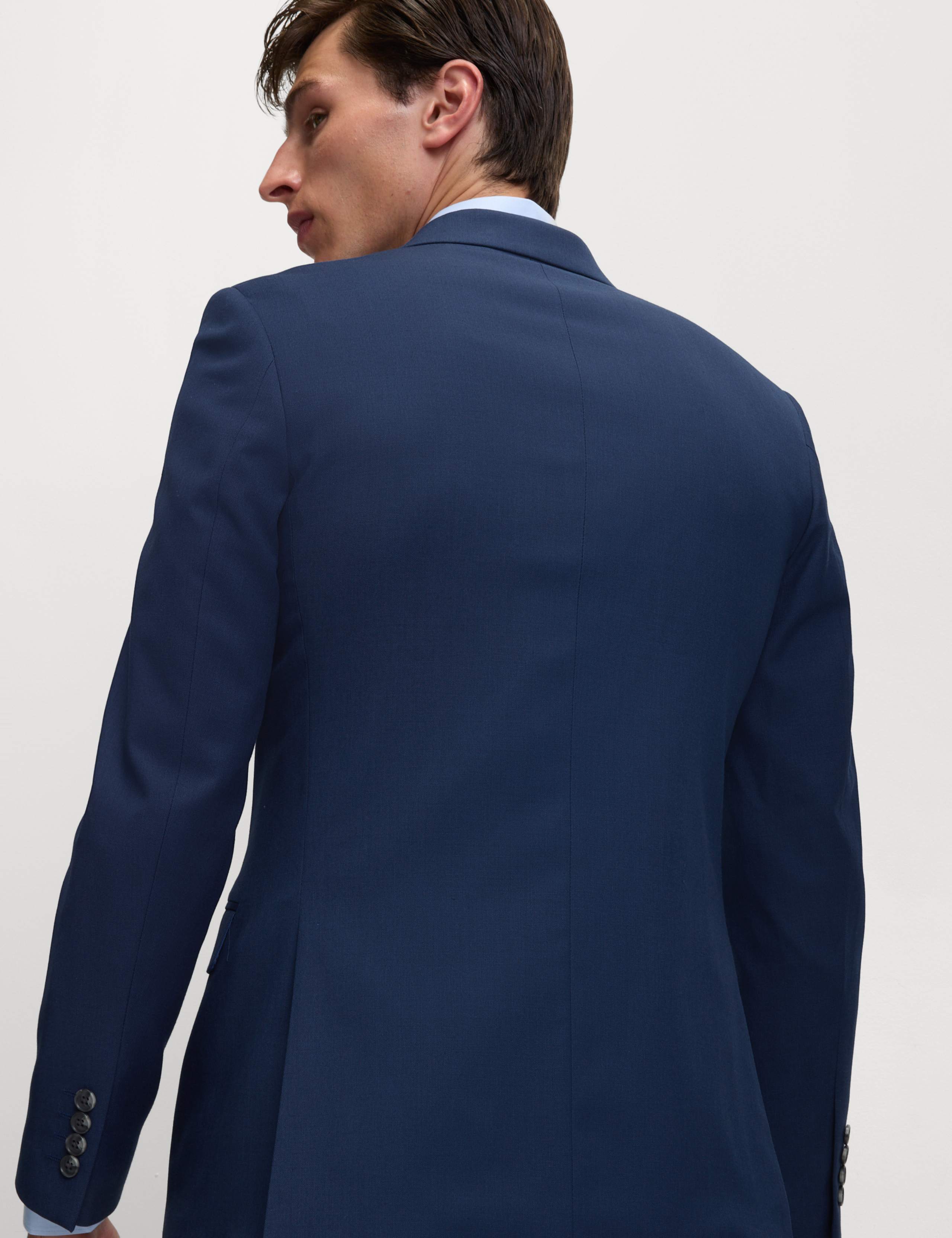 Slim Fit Double Breasted Jacket with Stretch 4 of 7