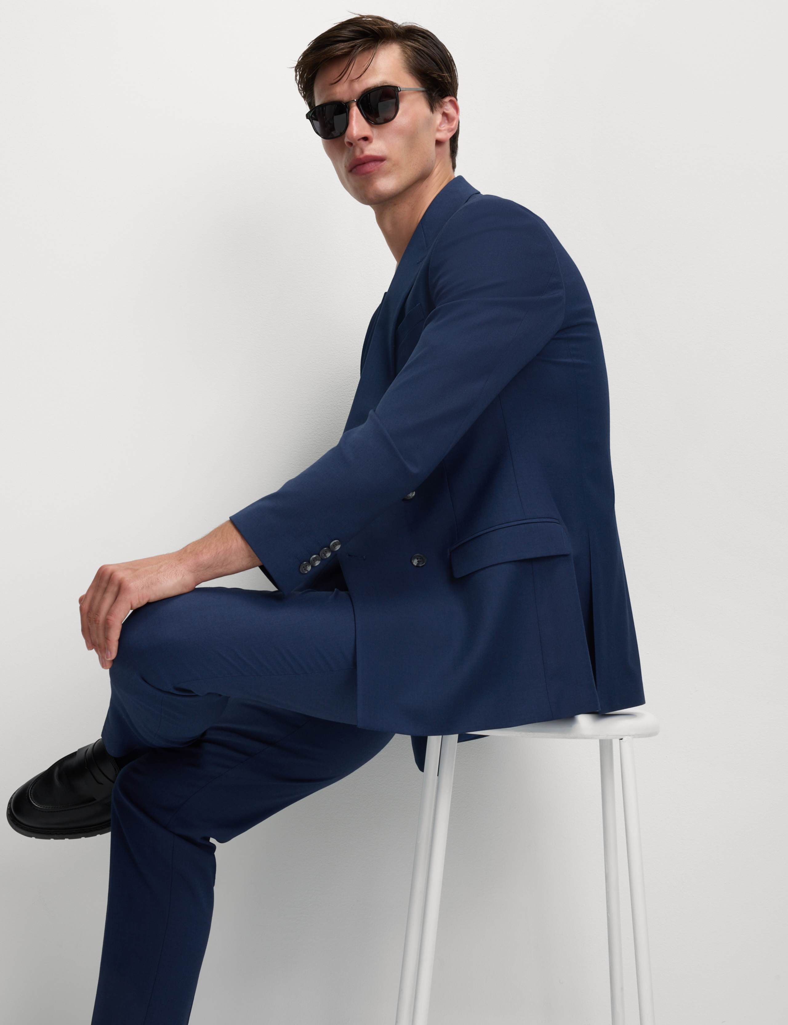 Slim Fit Double Breasted Jacket with Stretch 7 of 7