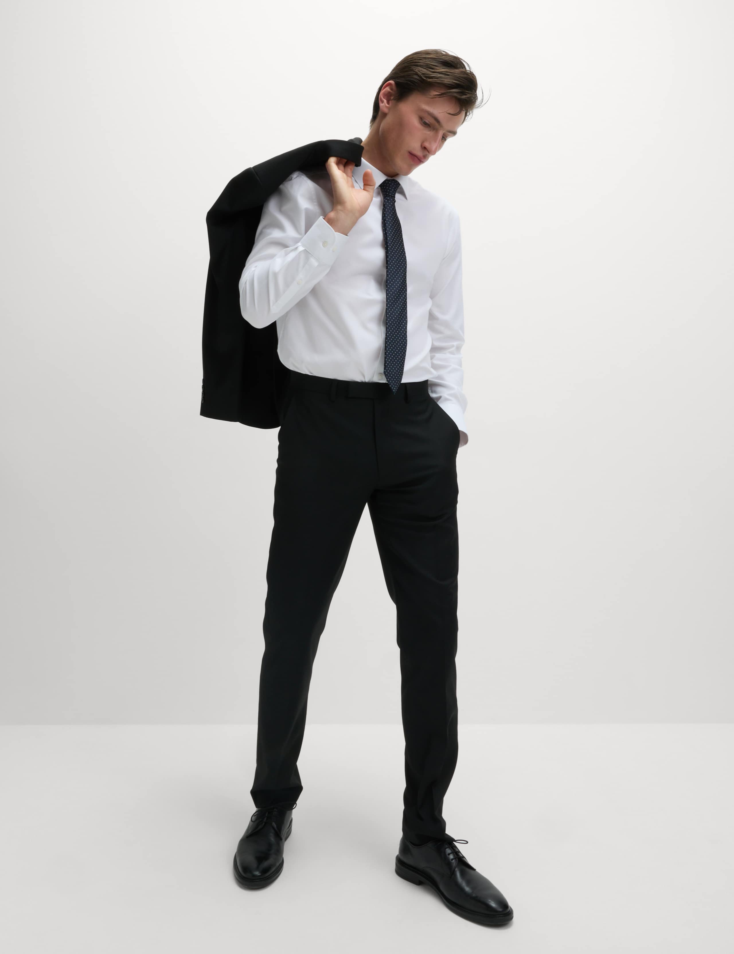 Tailored Fit Stretch Suit Trousers 1 of 7