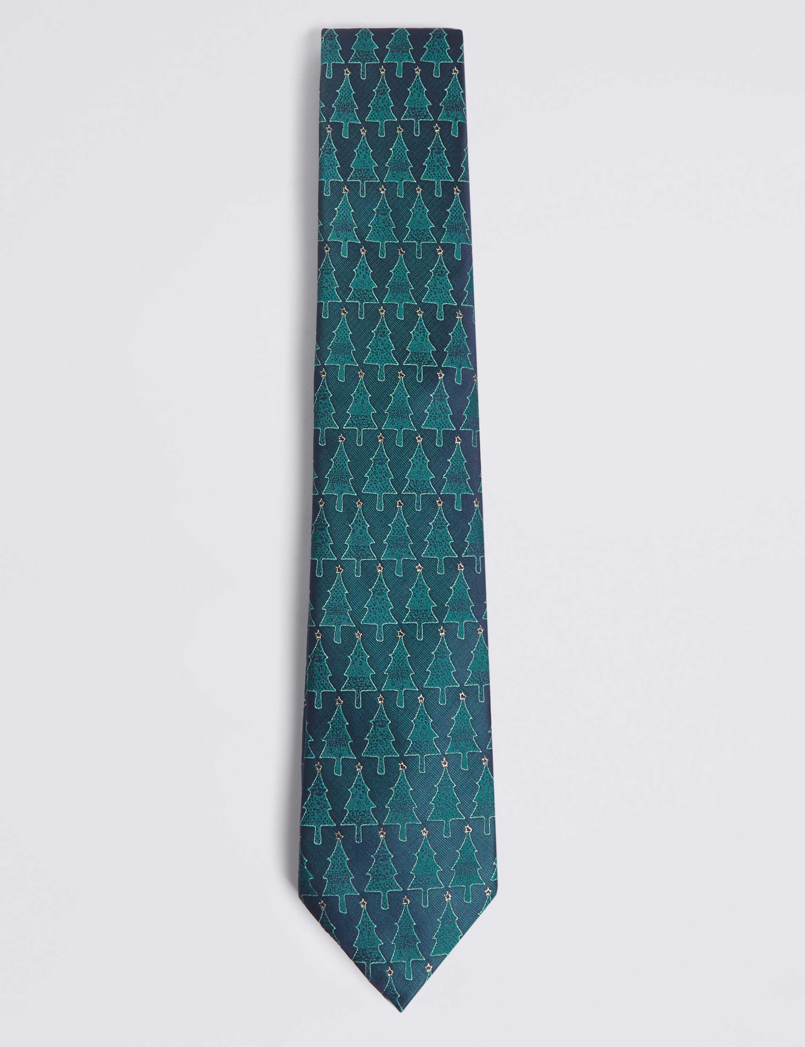 Novelty Christmas Tree Motif Tie 1 of 3