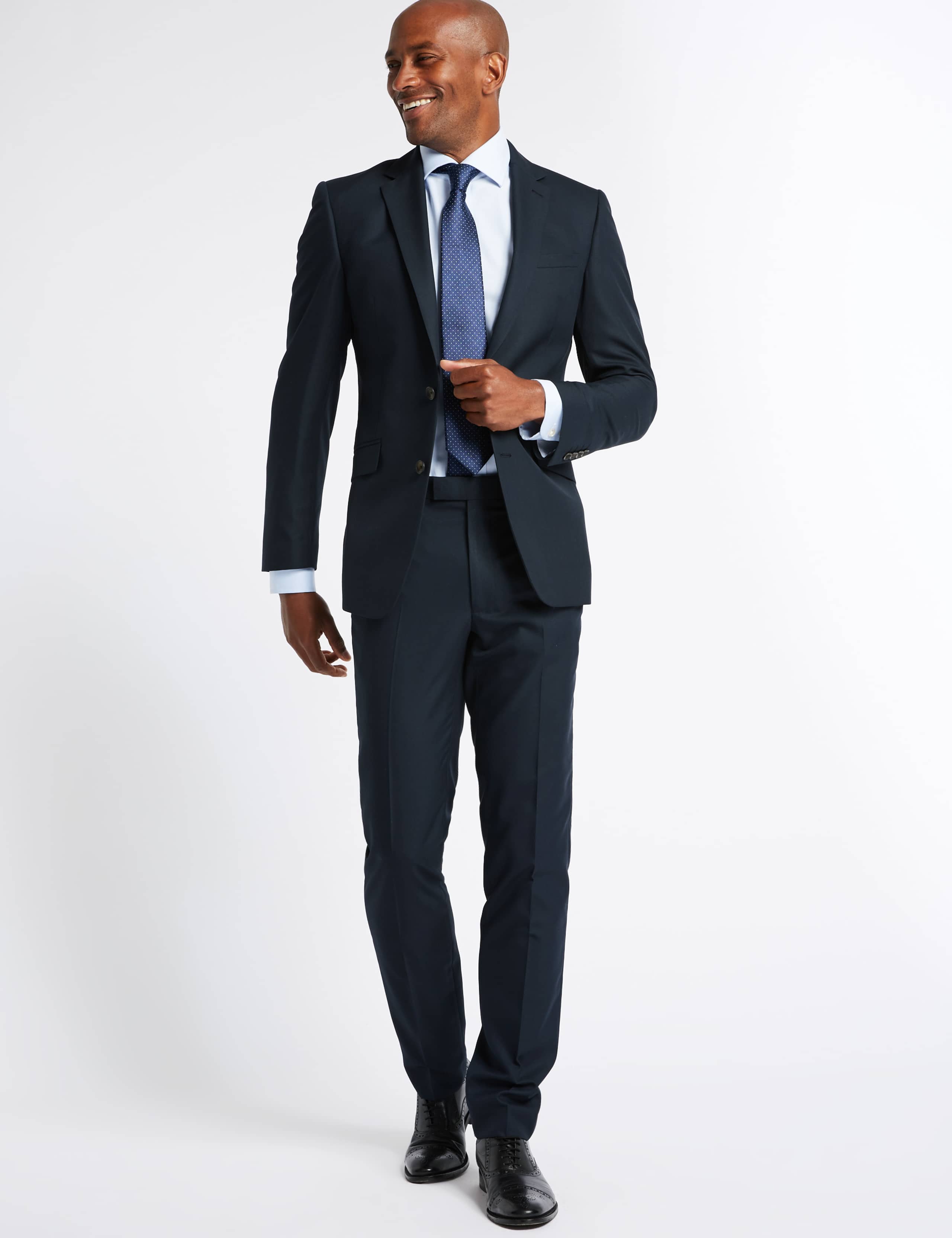 Navy Slim Fit Trousers 5 of 5