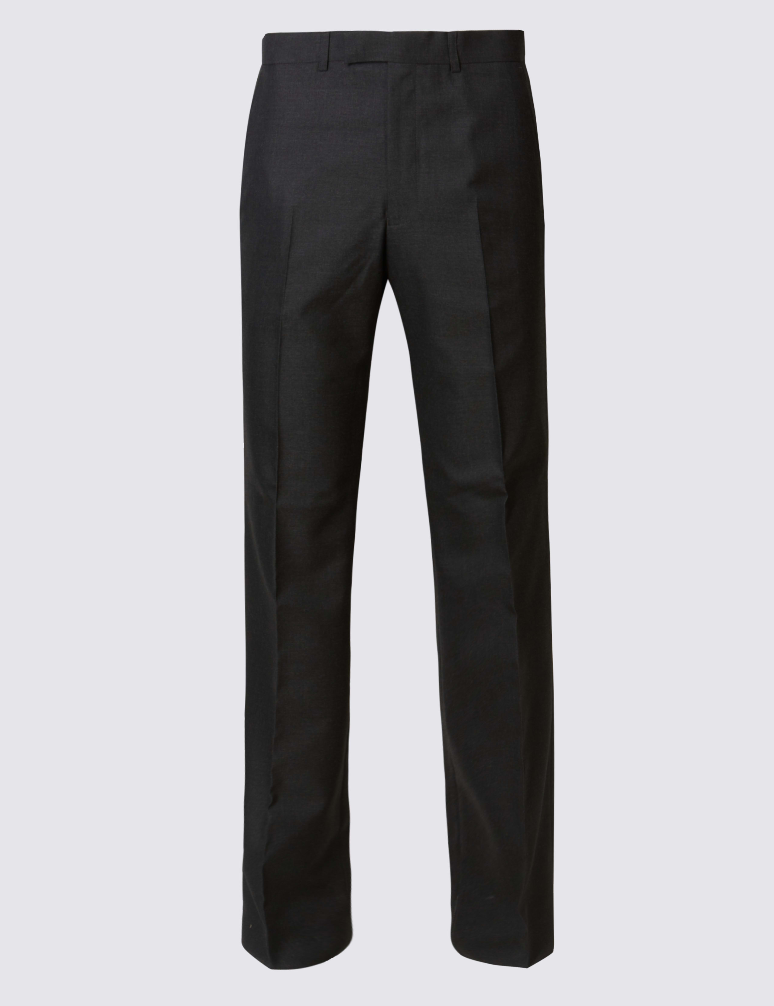 Charcoal Regular Fit Trousers 2 of 5