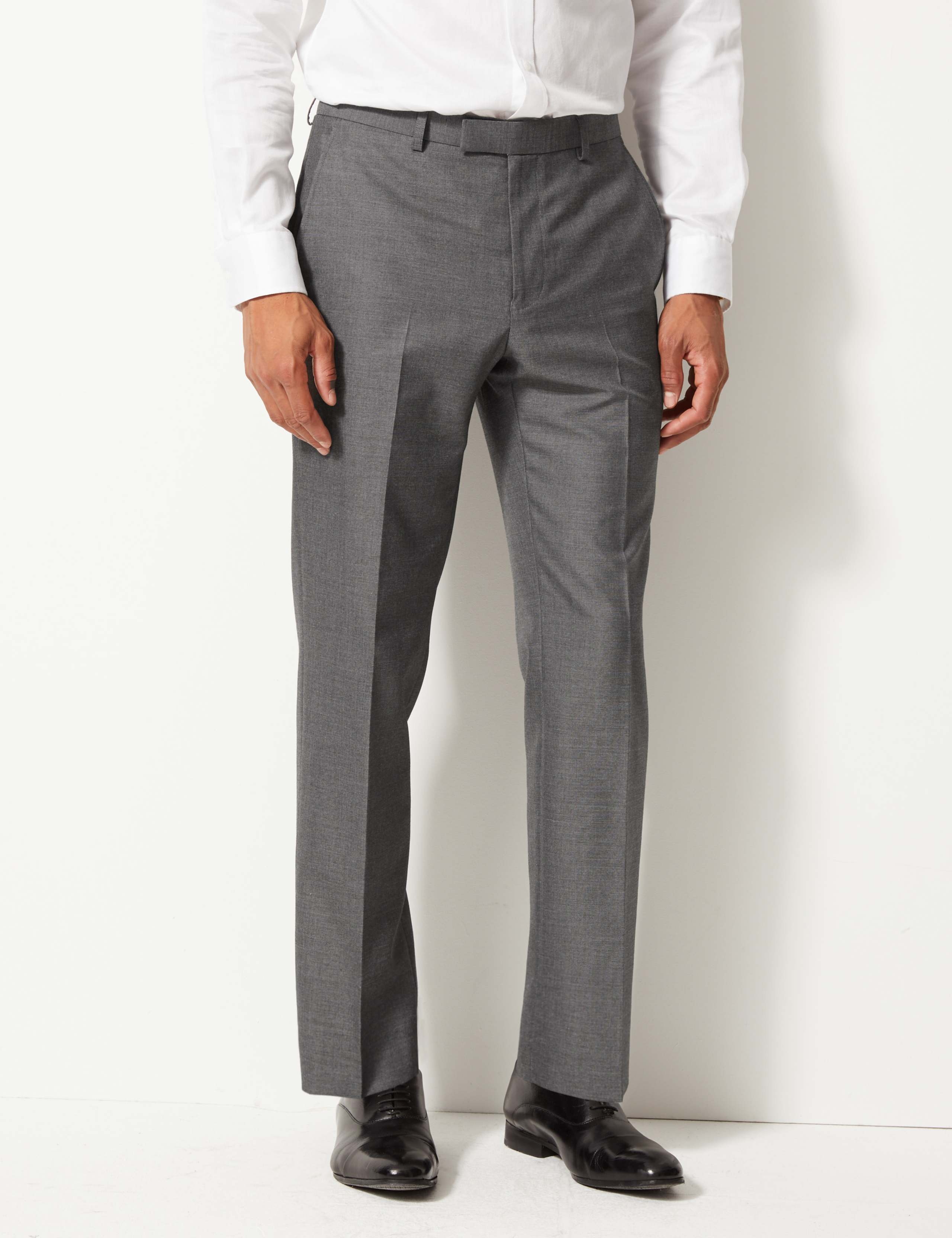 Grey Tailored Fit Trousers 1 of 6