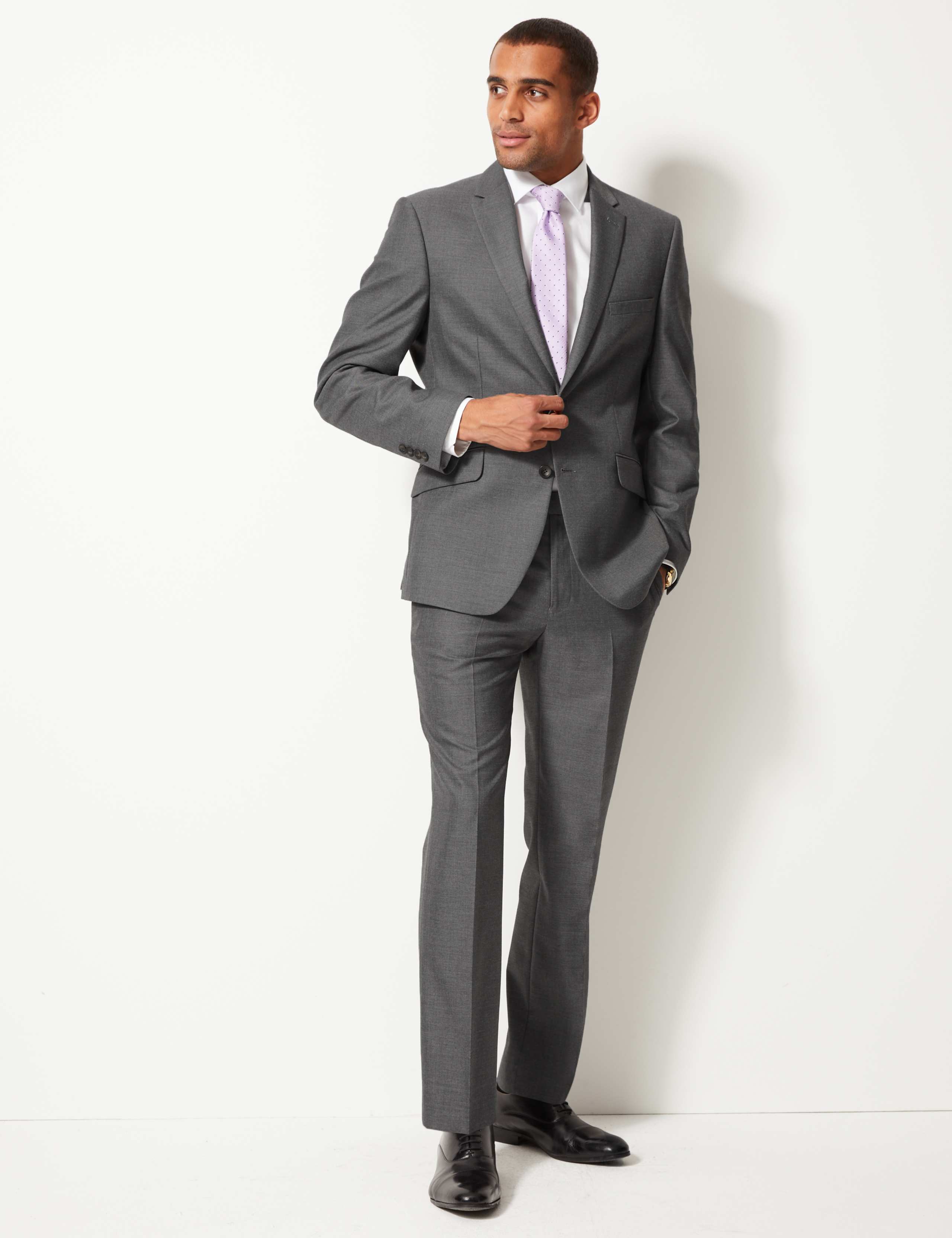 Grey Tailored Fit Trousers 5 of 6
