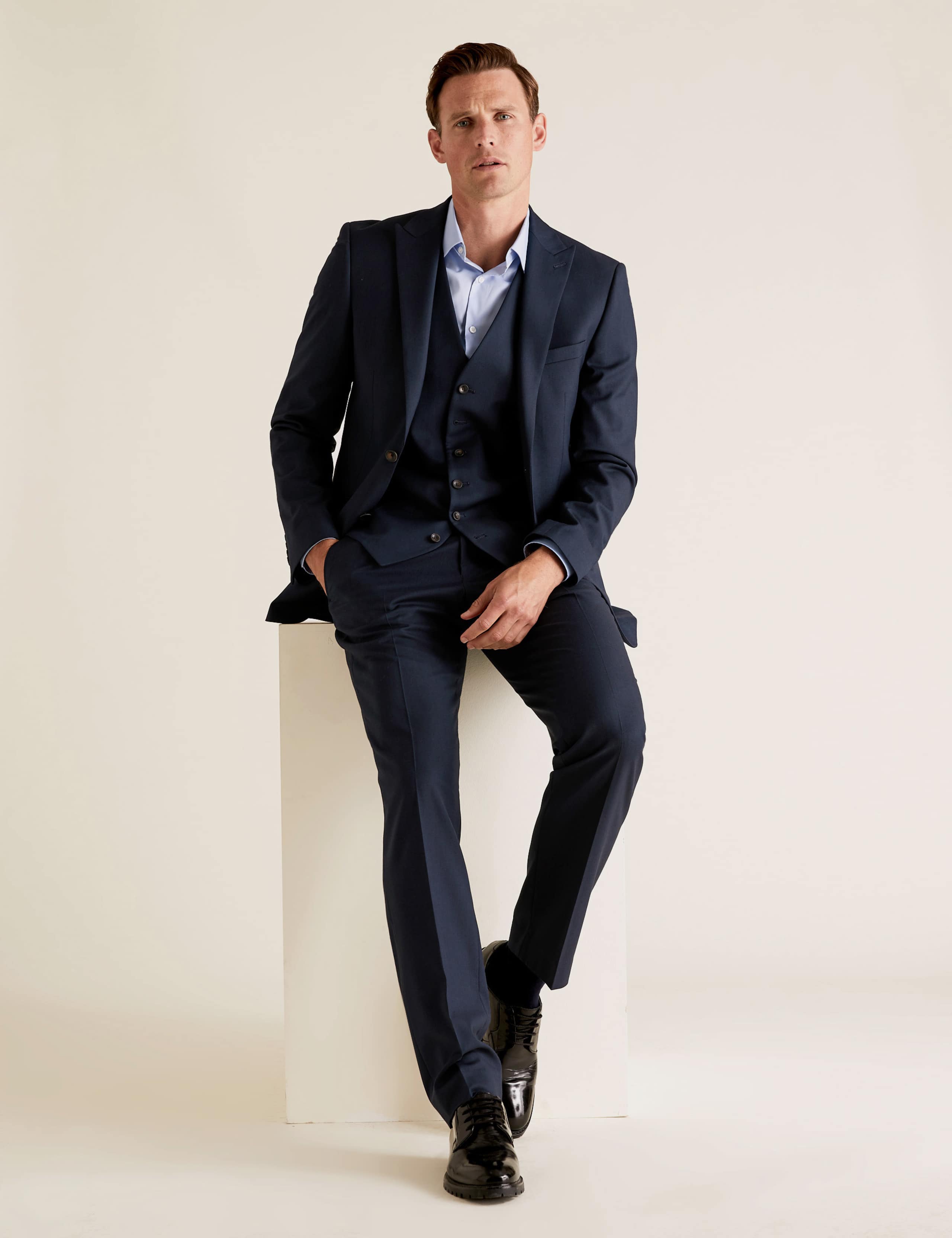 Big & Tall Charcoal Tailored Fit Jacket 6 of 9